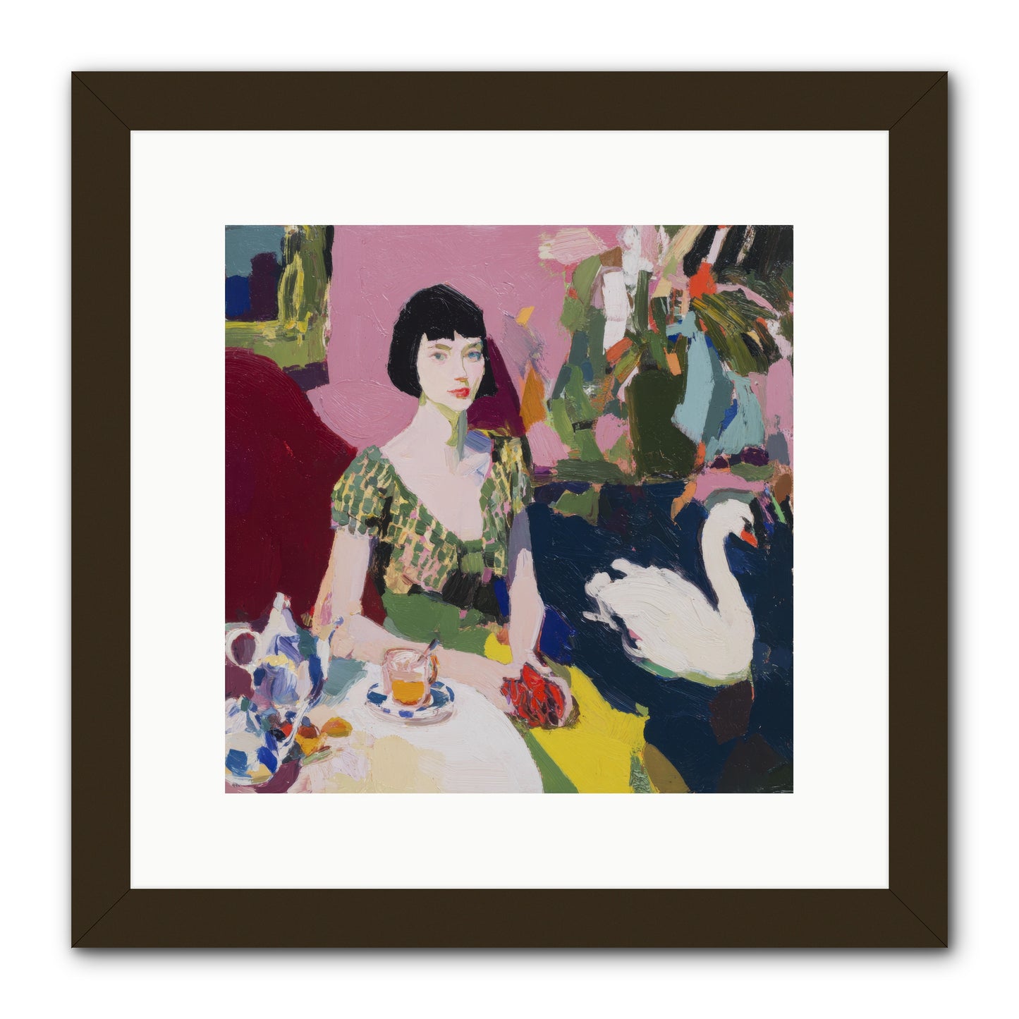 Garden Confidante -- Framed Print - Black 12x12