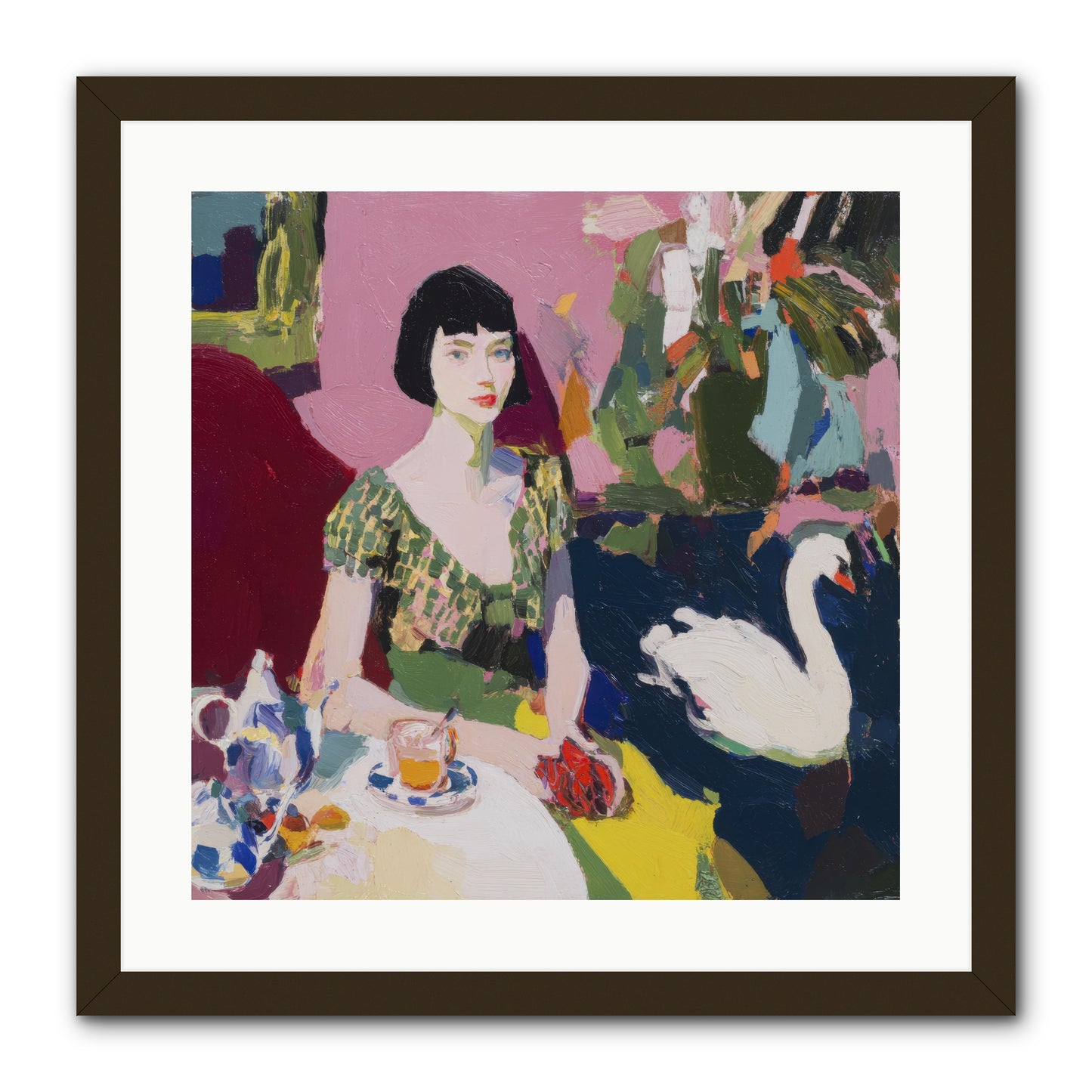 Garden Confidante -- Framed Print - Black 20x20