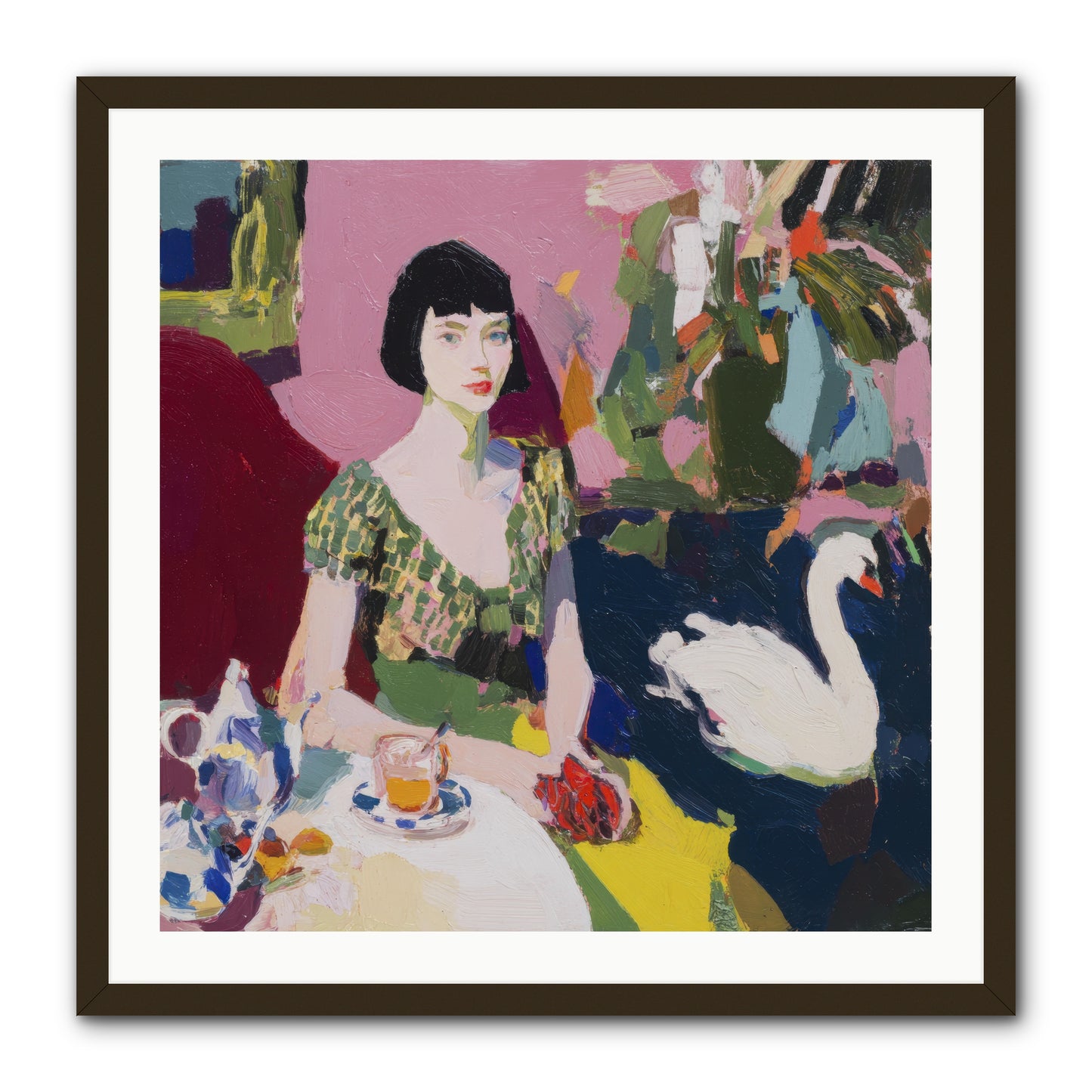 Garden Confidante -- Framed Print - Black 30x30