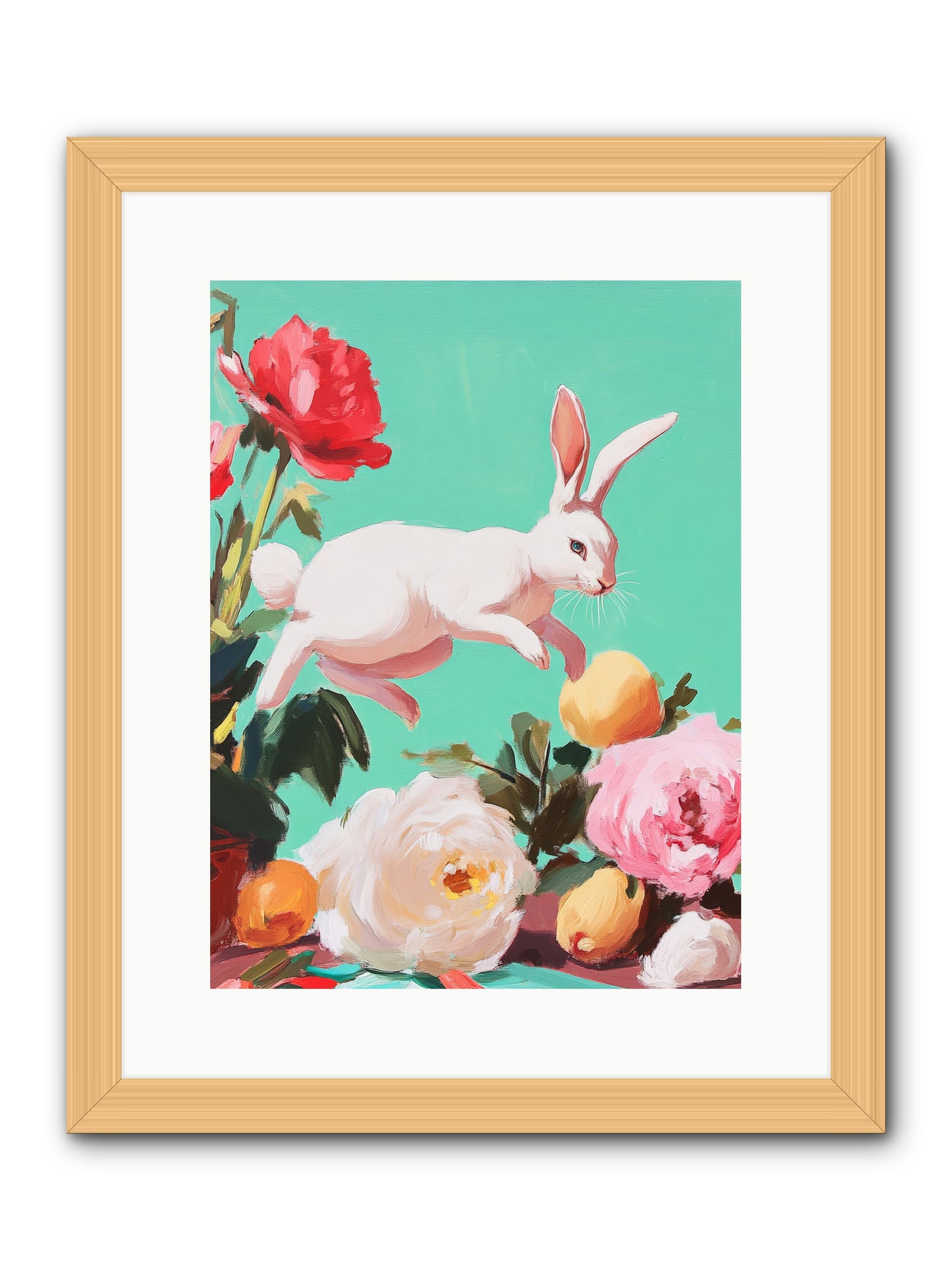 Garden Frolic No.1 Rez2 -- Framed Print - Natural 12x16