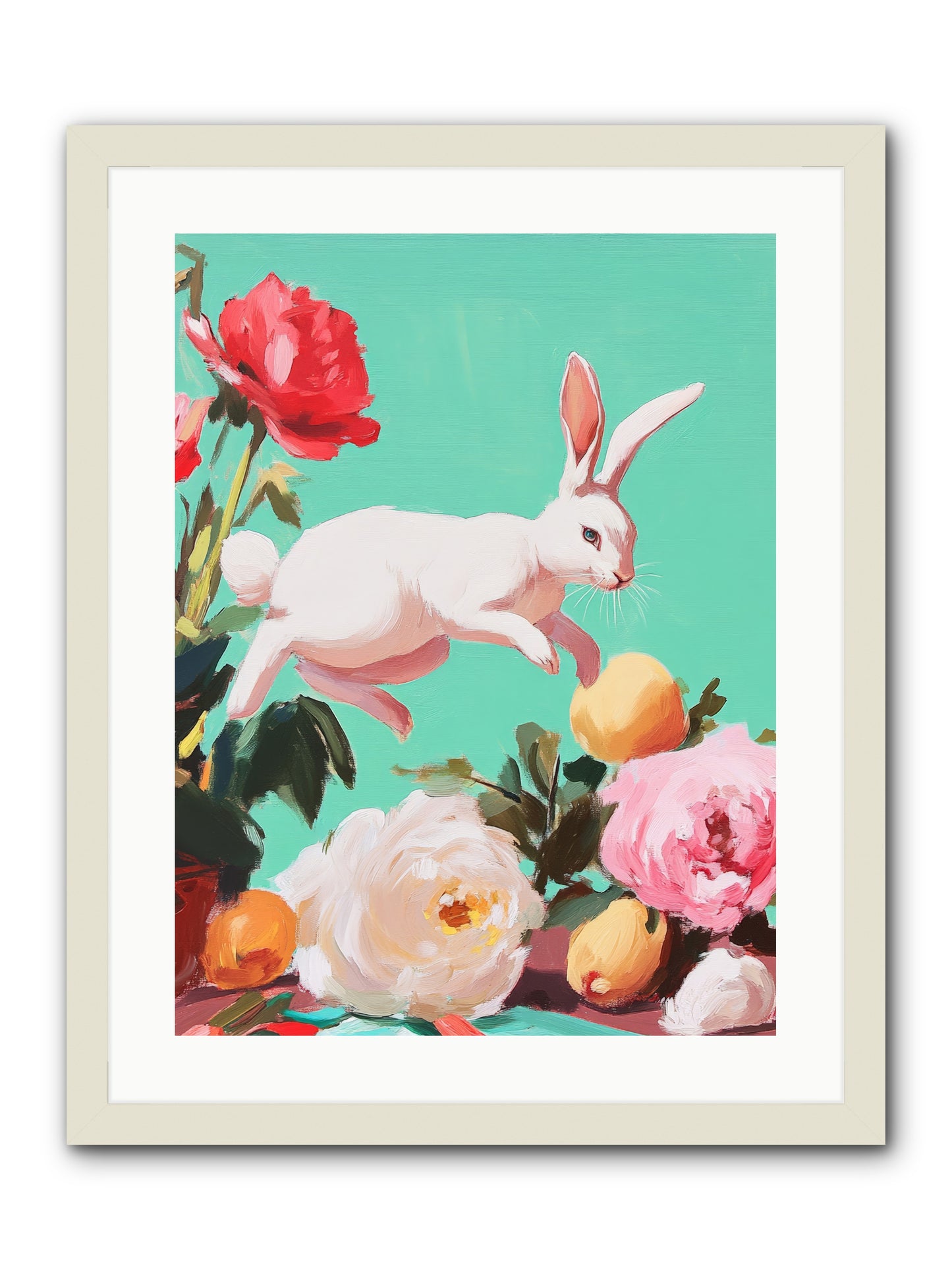 Garden Frolic No.1 Rez2 -- Framed Print - White 18x24