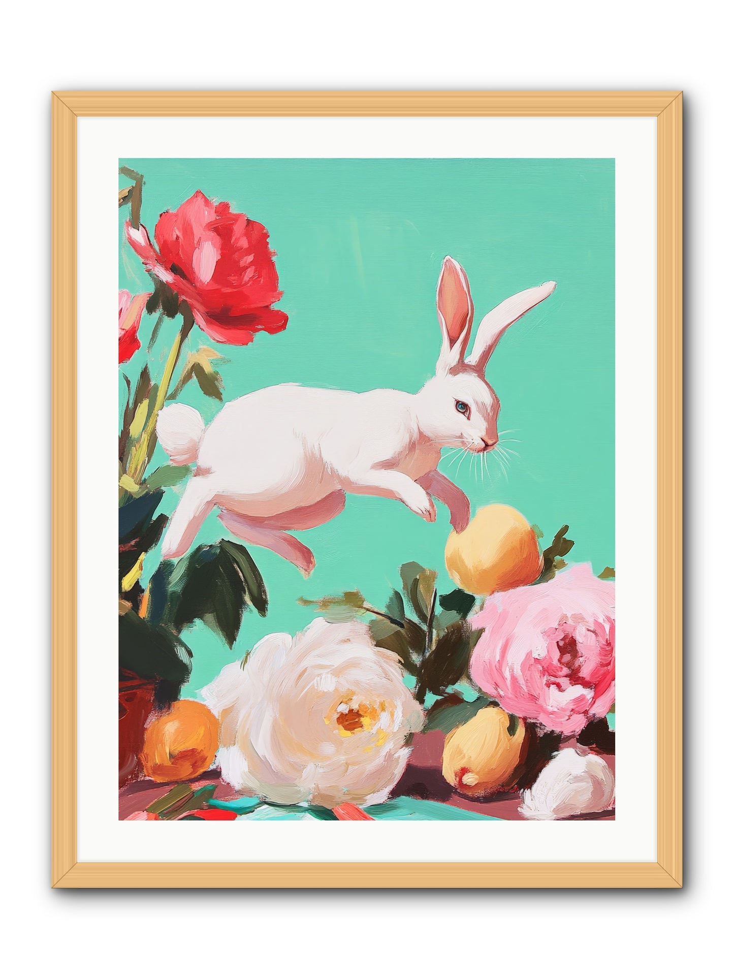 Garden Frolic No.1 Rez2 -- Framed Print - Natural 24x32