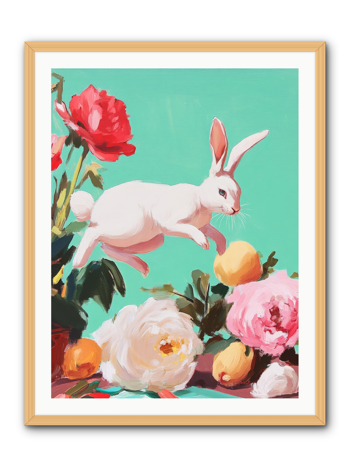 Garden Frolic No.1 Rez2 -- Framed Print - Natural 30x40