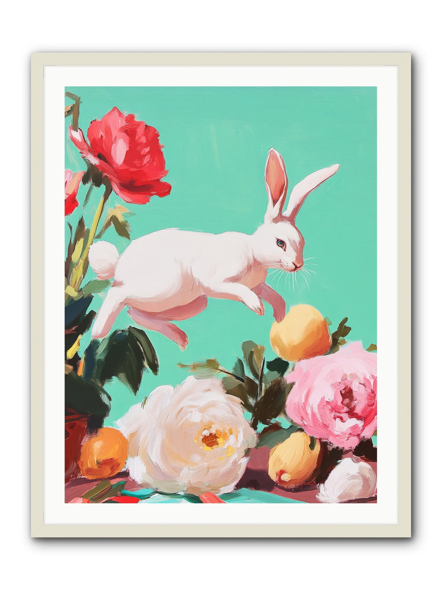 Garden Frolic No.1 Rez2 -- Framed Print - White 30x40