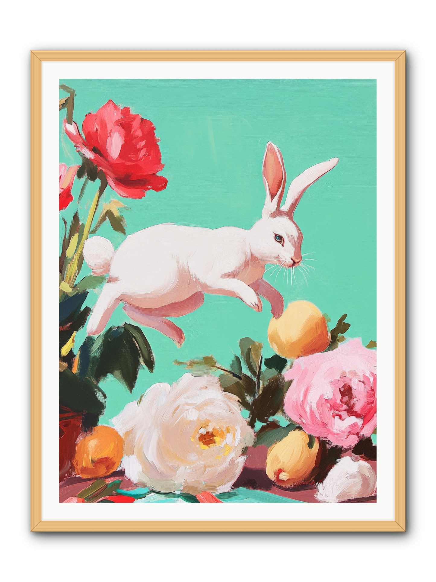 Garden Frolic No.1 Rez2 -- Framed Print - Natural 36x48