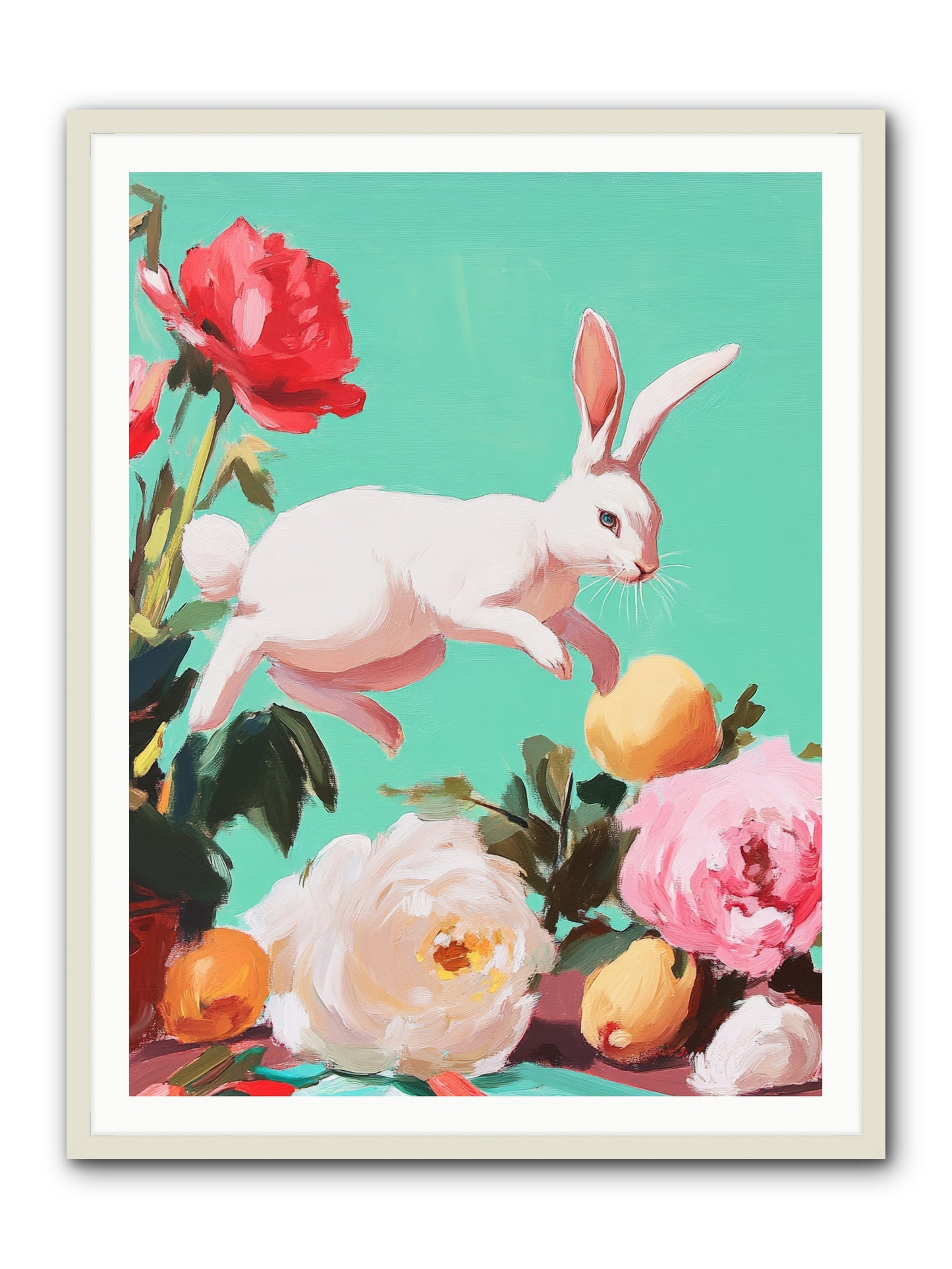 Garden Frolic No.1 Rez2 -- Framed Print - White 36x48