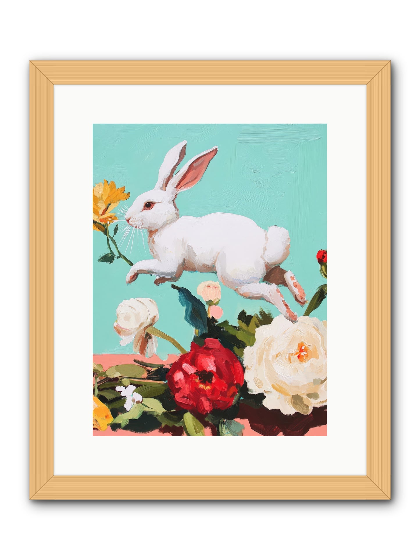 Garden Frolic No.2 Rez2 -- Framed Print - Natural 12x16