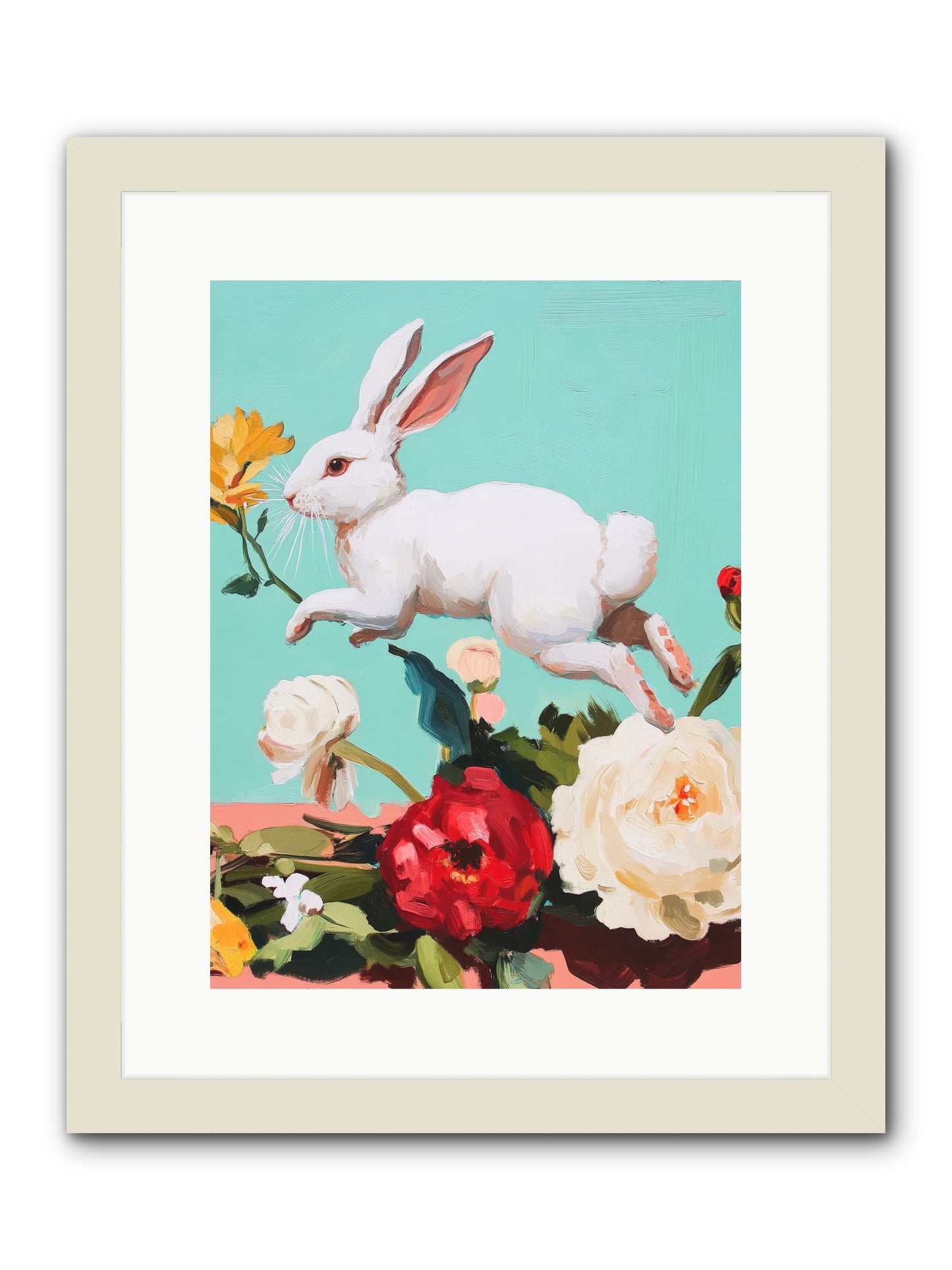 Garden Frolic No.2 Rez2 -- Framed Print - White 12x16