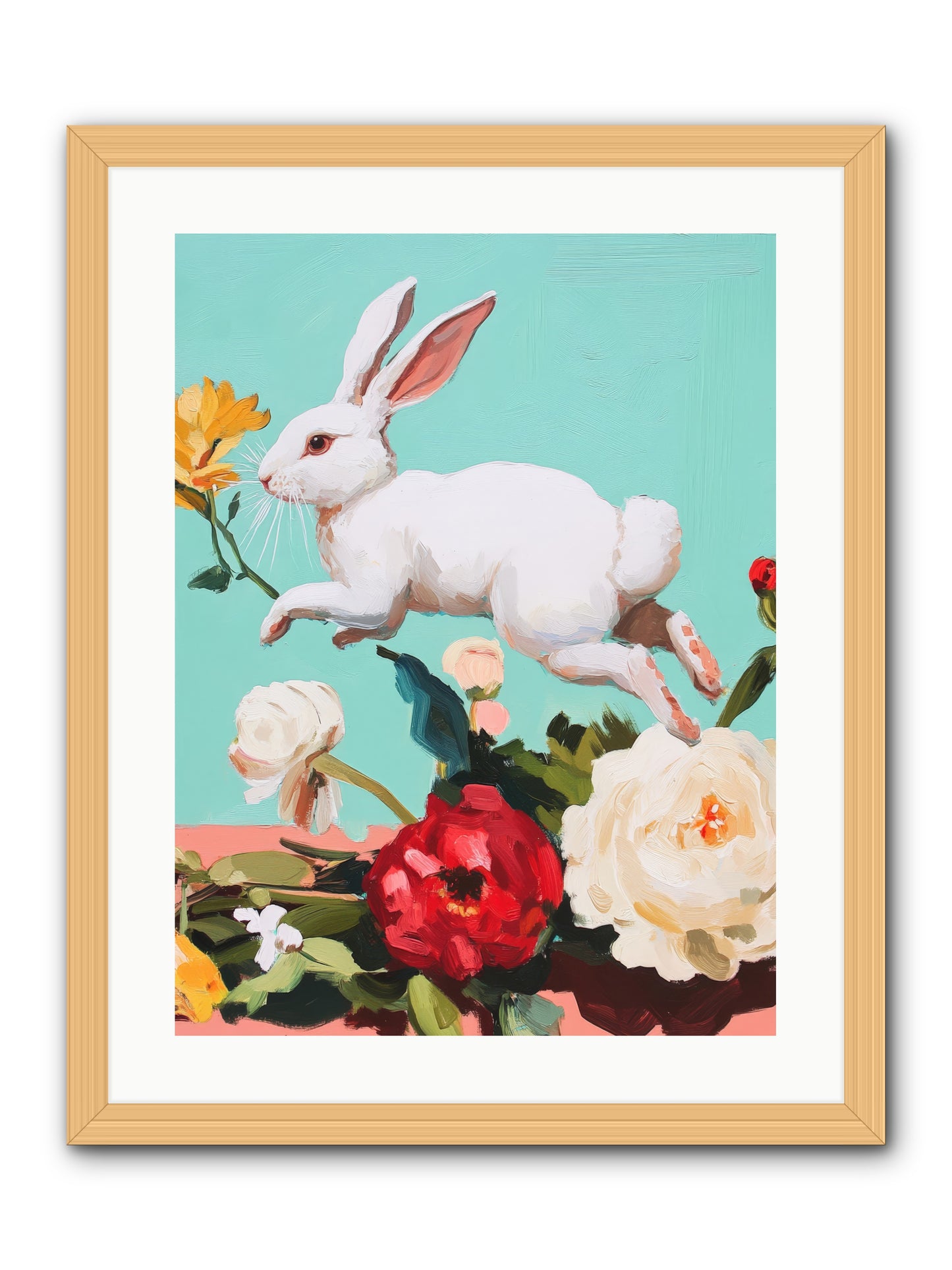Garden Frolic No.2 Rez2 -- Framed Print - Natural 18x24