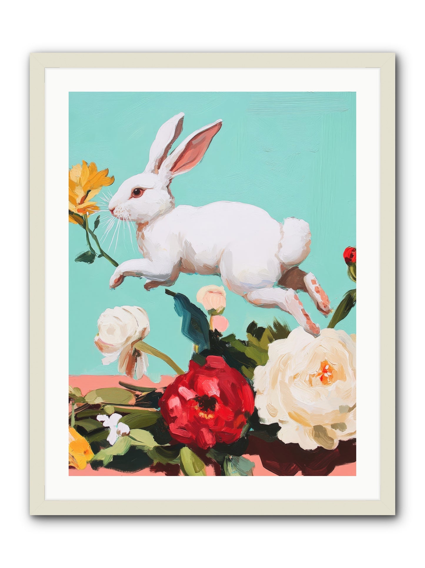 Garden Frolic No.2 Rez2 -- Framed Print - White 24x32