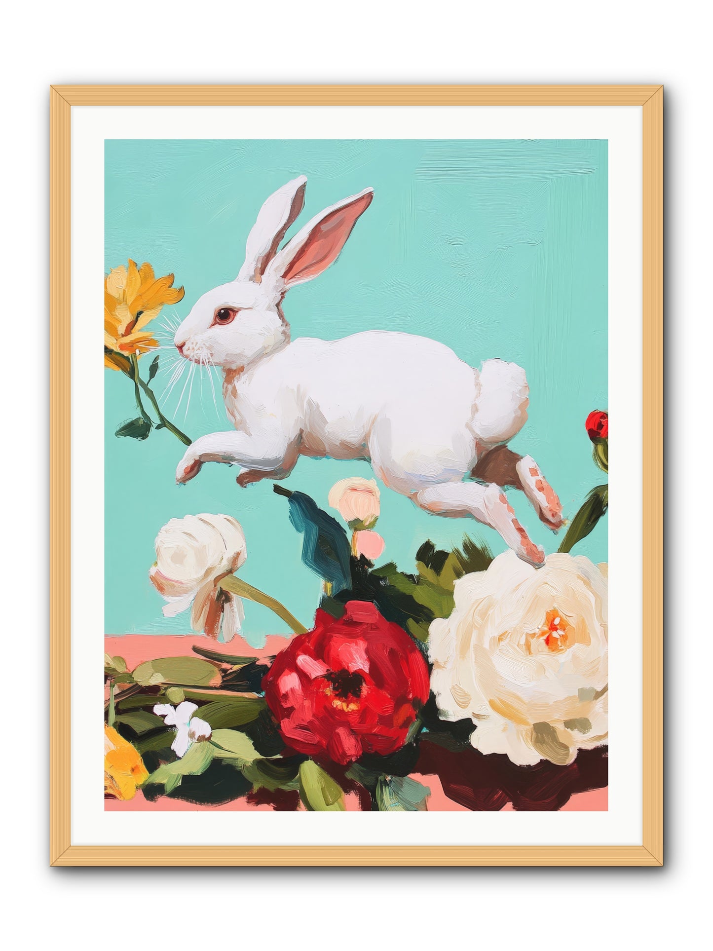 Garden Frolic No.2 Rez2 -- Framed Print - Natural 30x40
