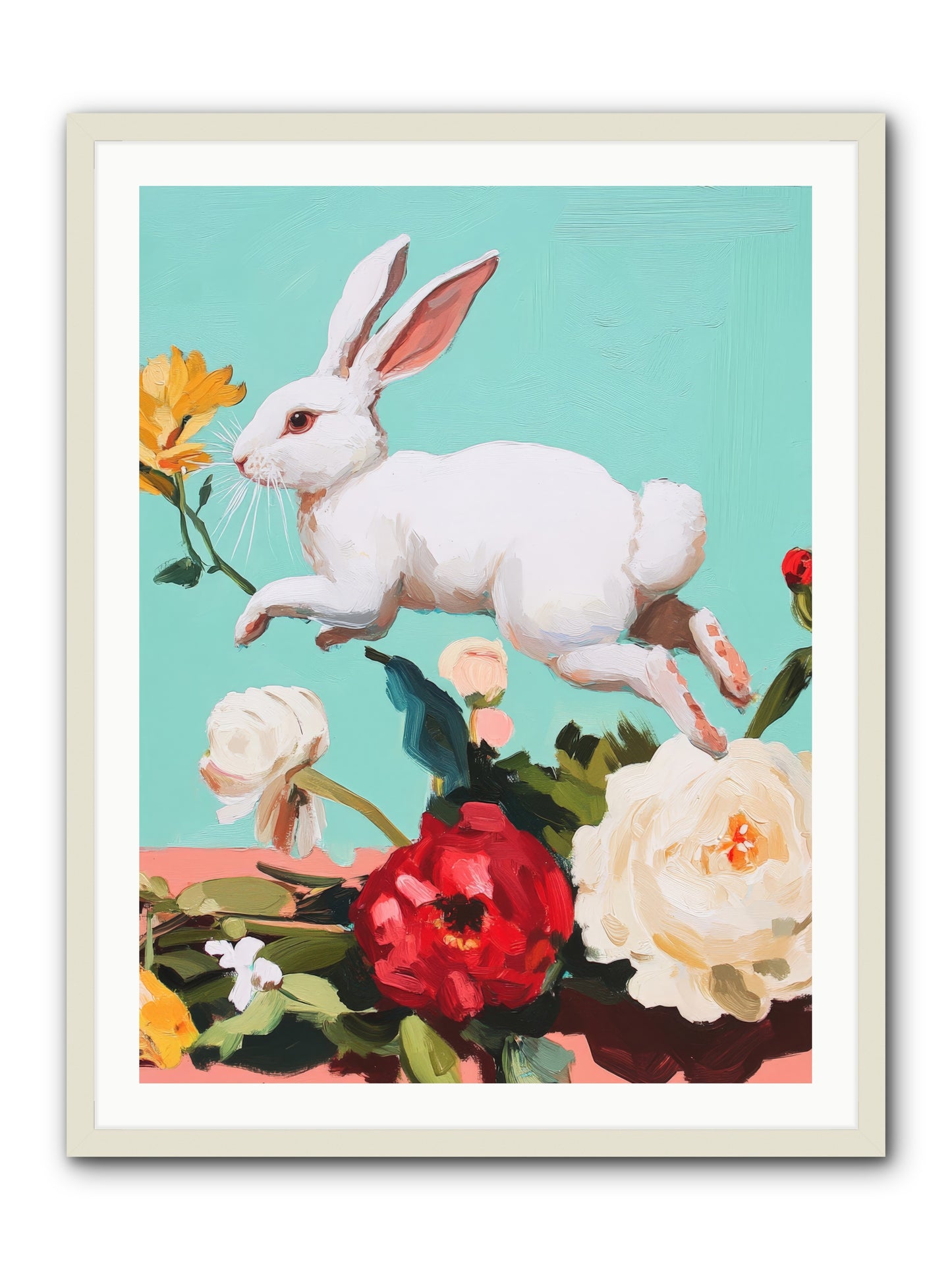 Garden Frolic No.2 Rez2 -- Framed Print - White 30x40