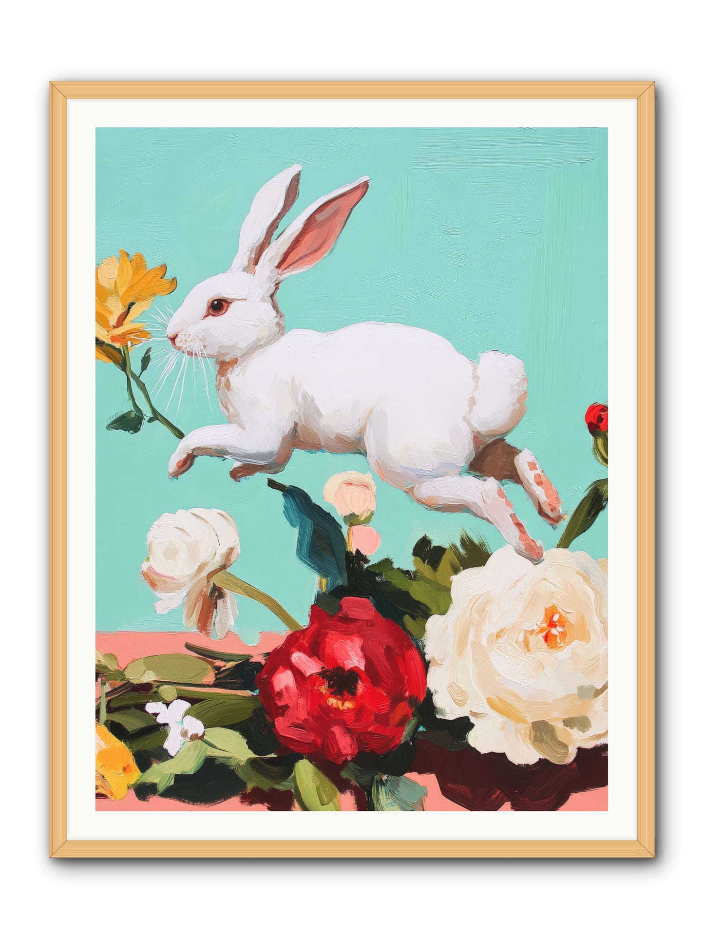 Garden Frolic No.2 Rez2 -- Framed Print - Natural 36x48