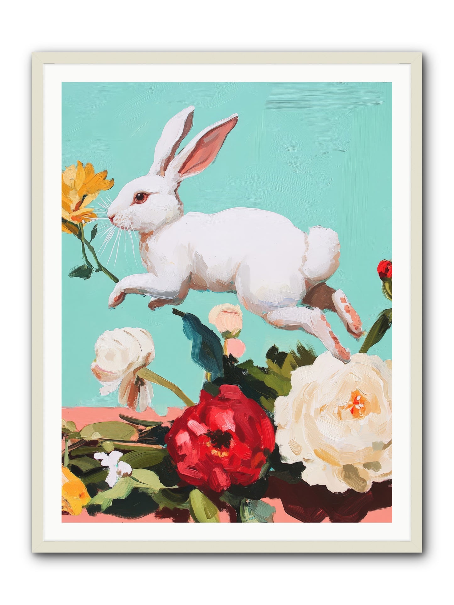 Garden Frolic No.2 Rez2 -- Framed Print - White 36x48