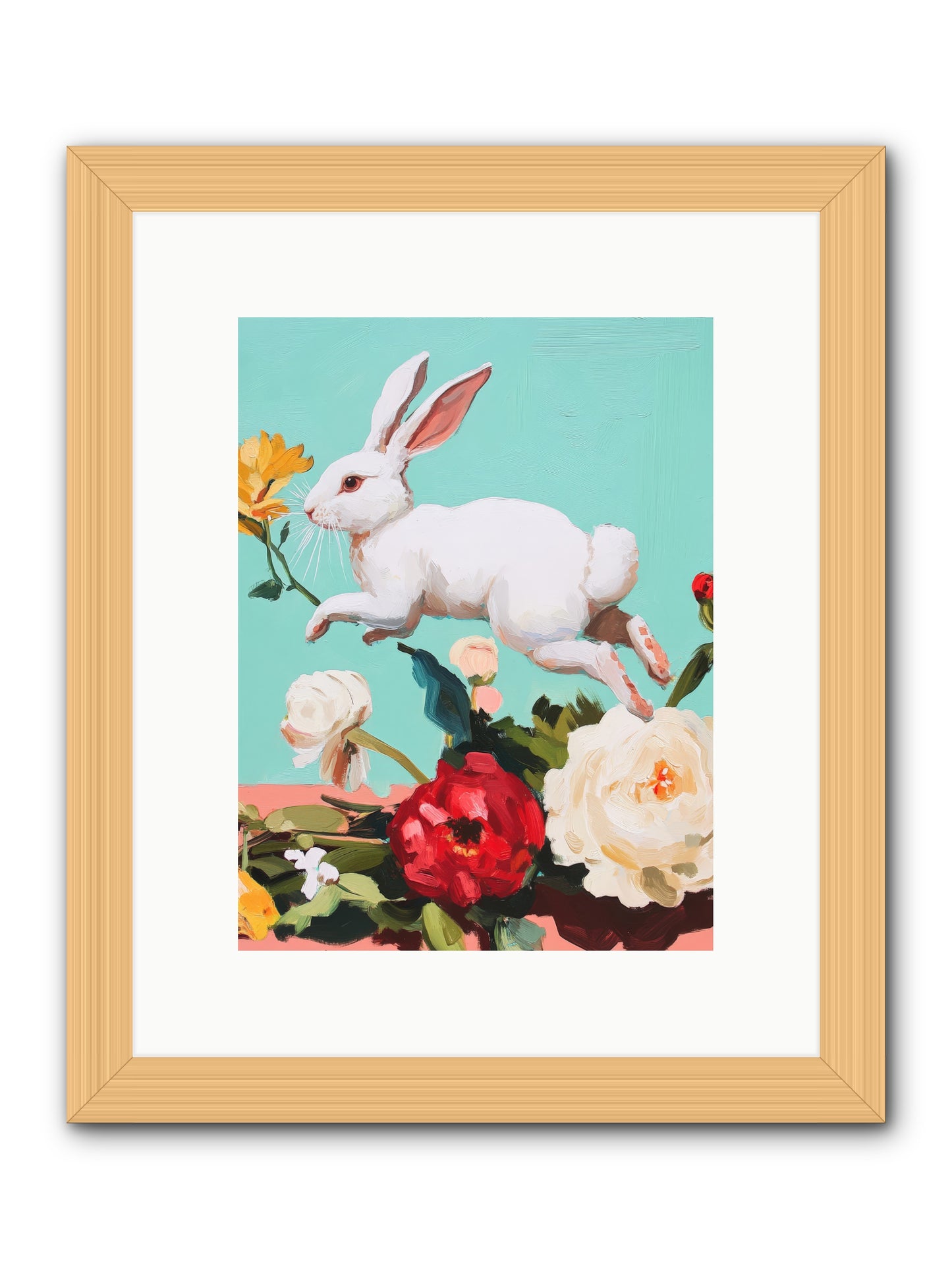 Garden Frolic No.2 Rez2 -- Framed Print - Natural 9x12