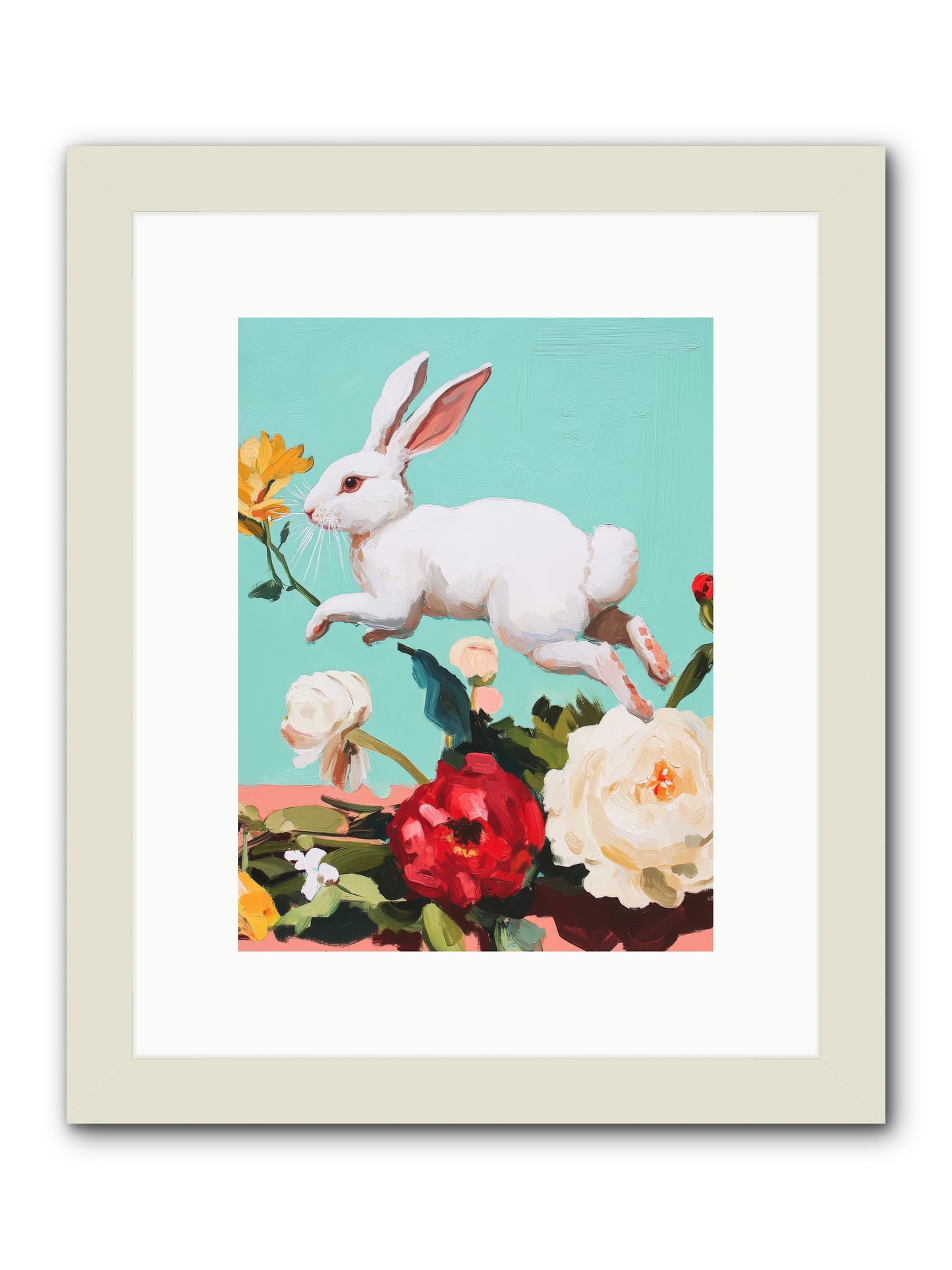 Garden Frolic No.2 Rez2 -- Framed Print - White 9x12