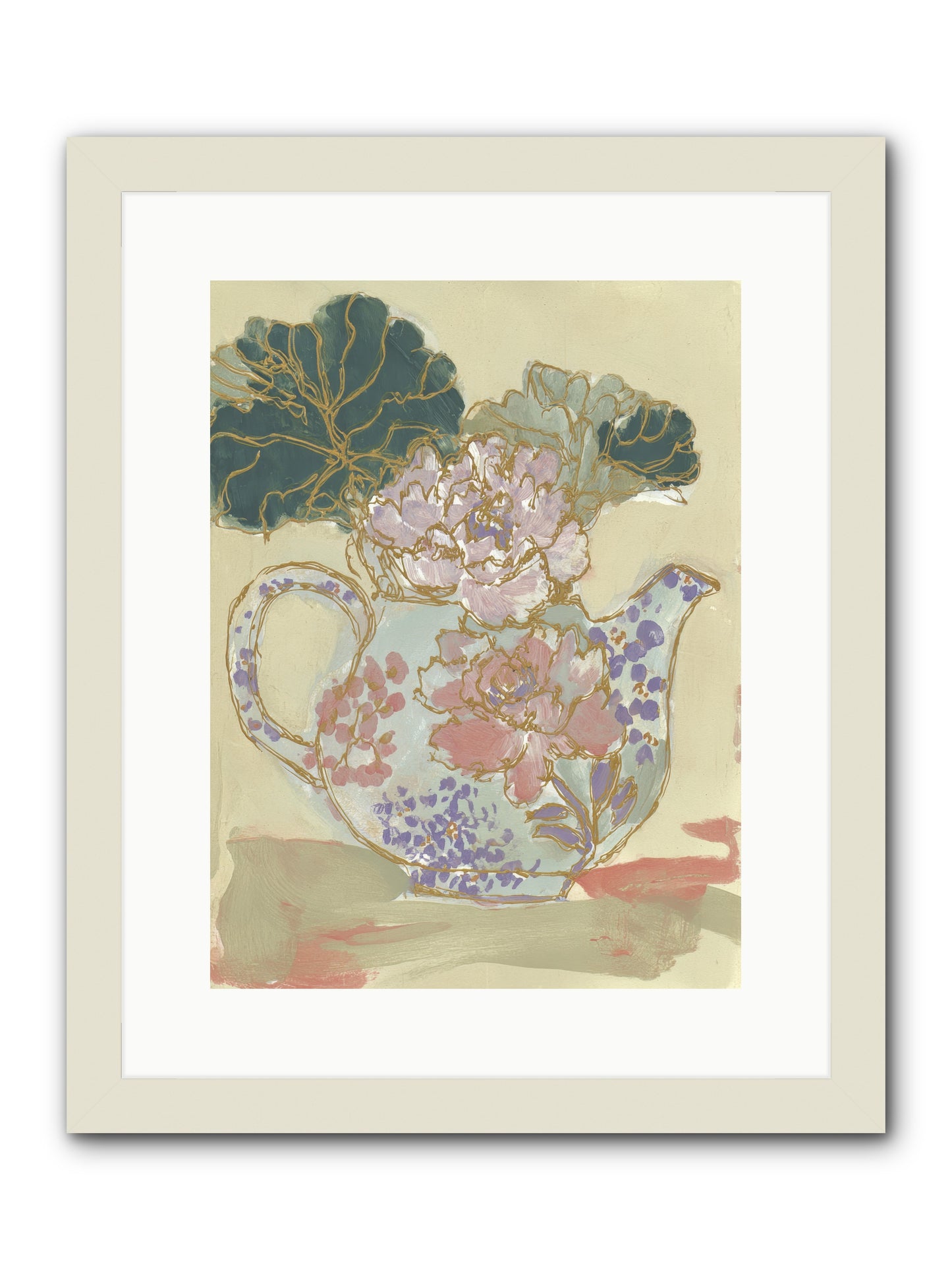 Garden Interludes No.1 -- Framed Print - White 12x16