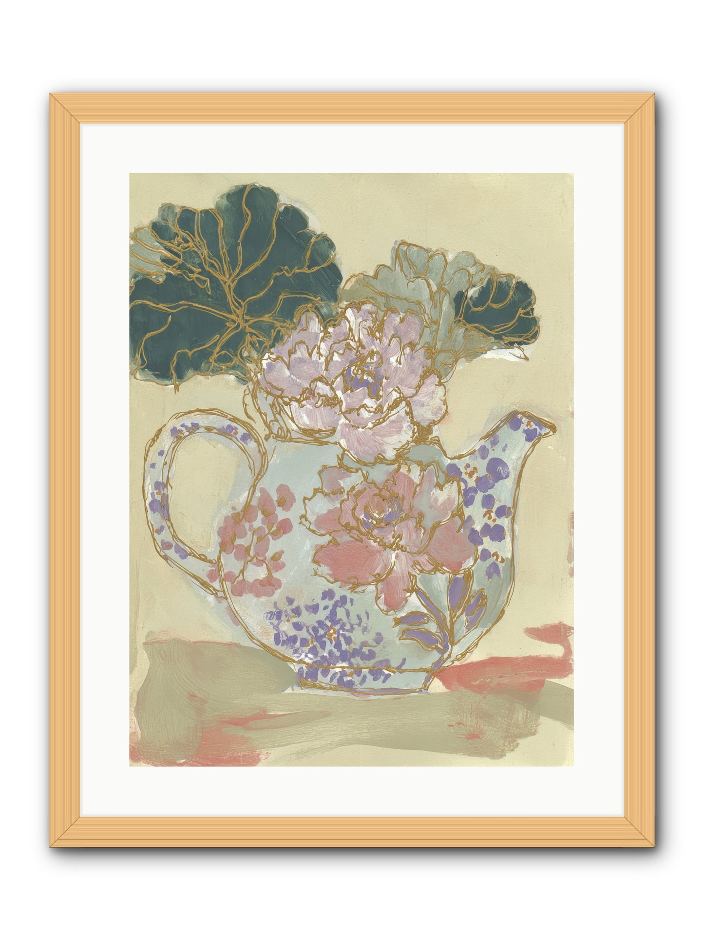 Garden Interludes No.1 -- Framed Print - Natural 18x24