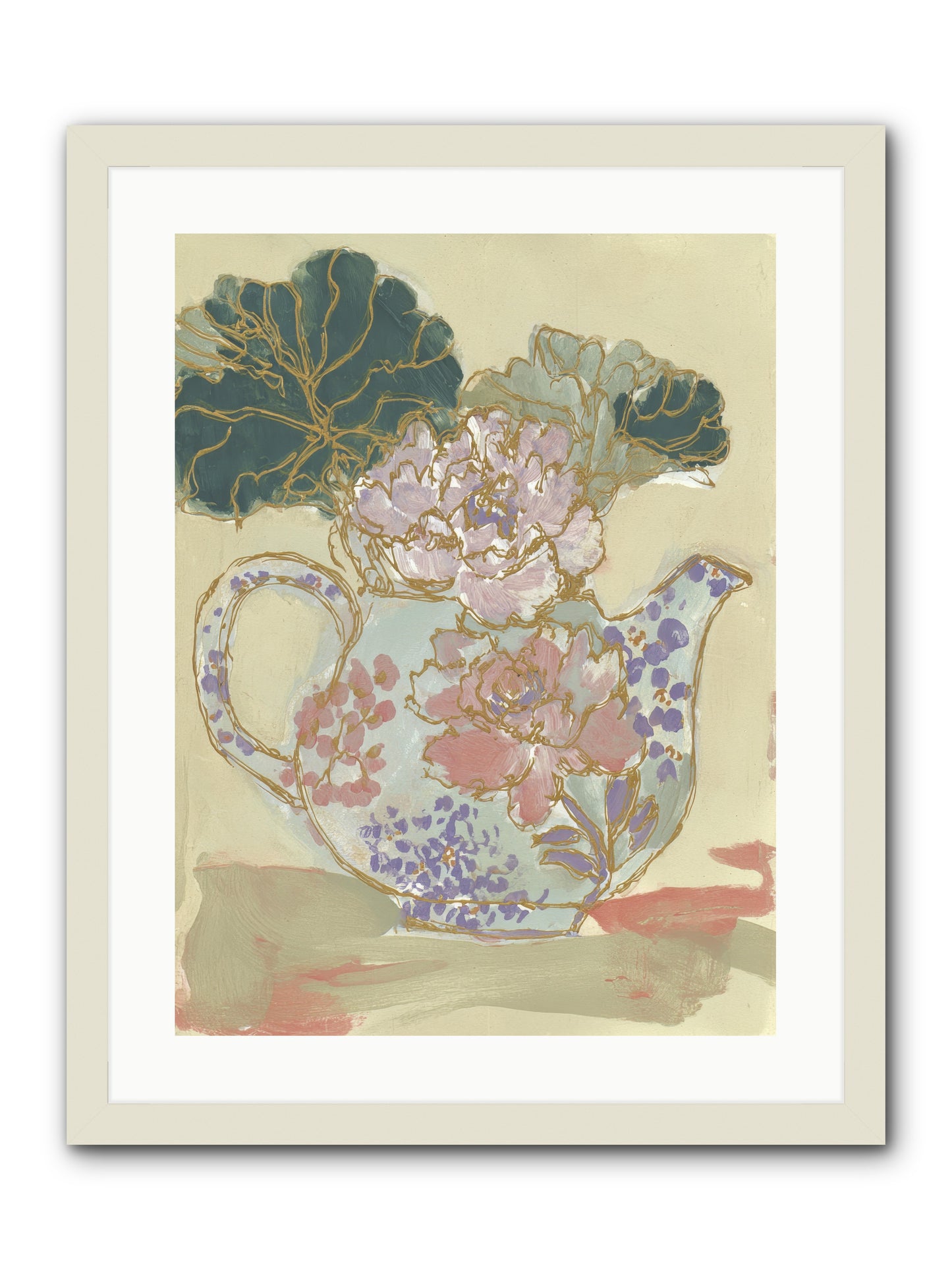 Garden Interludes No.1 -- Framed Print - White 18x24