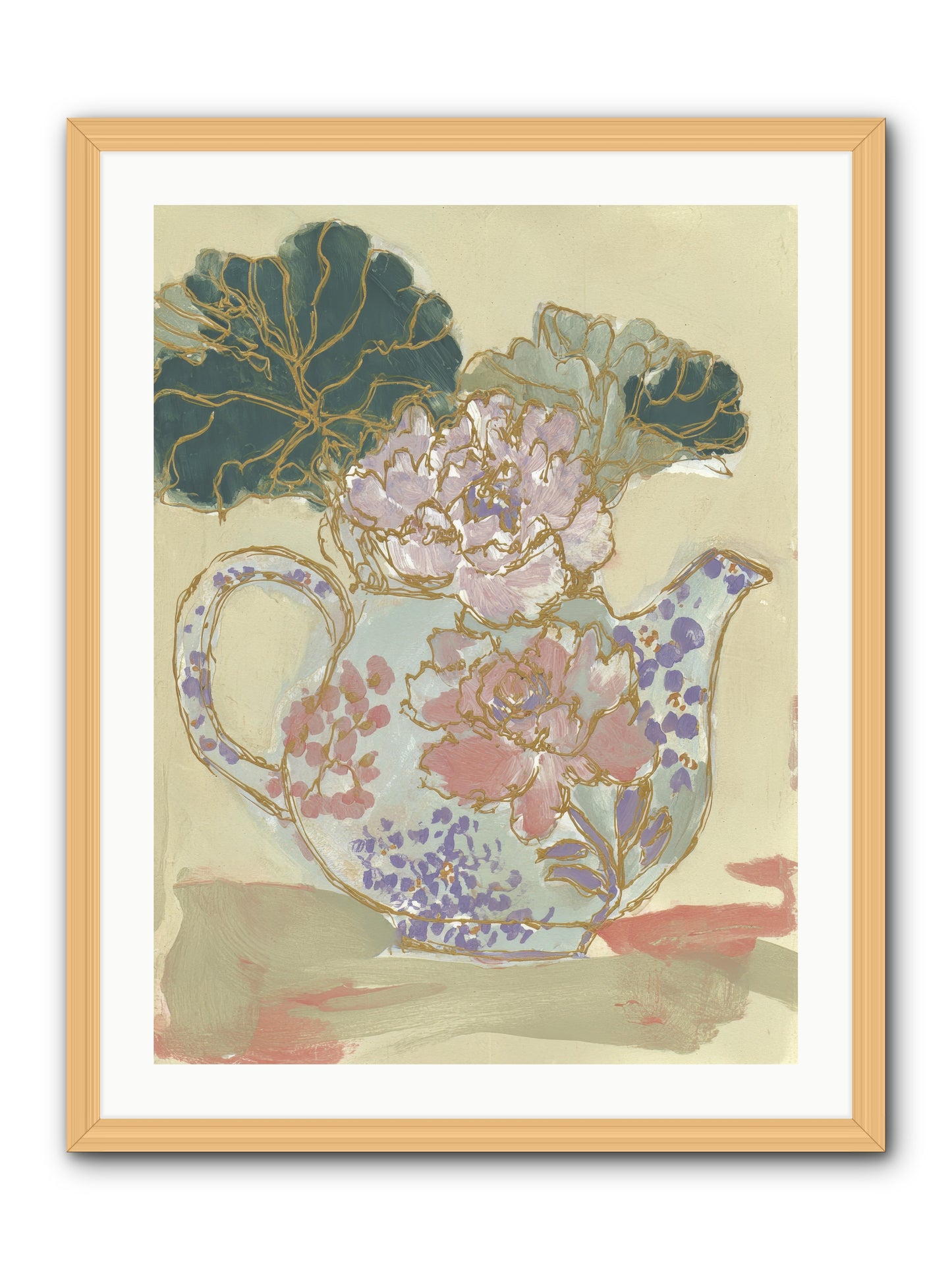 Garden Interludes No.1 -- Framed Print - Natural 24x32
