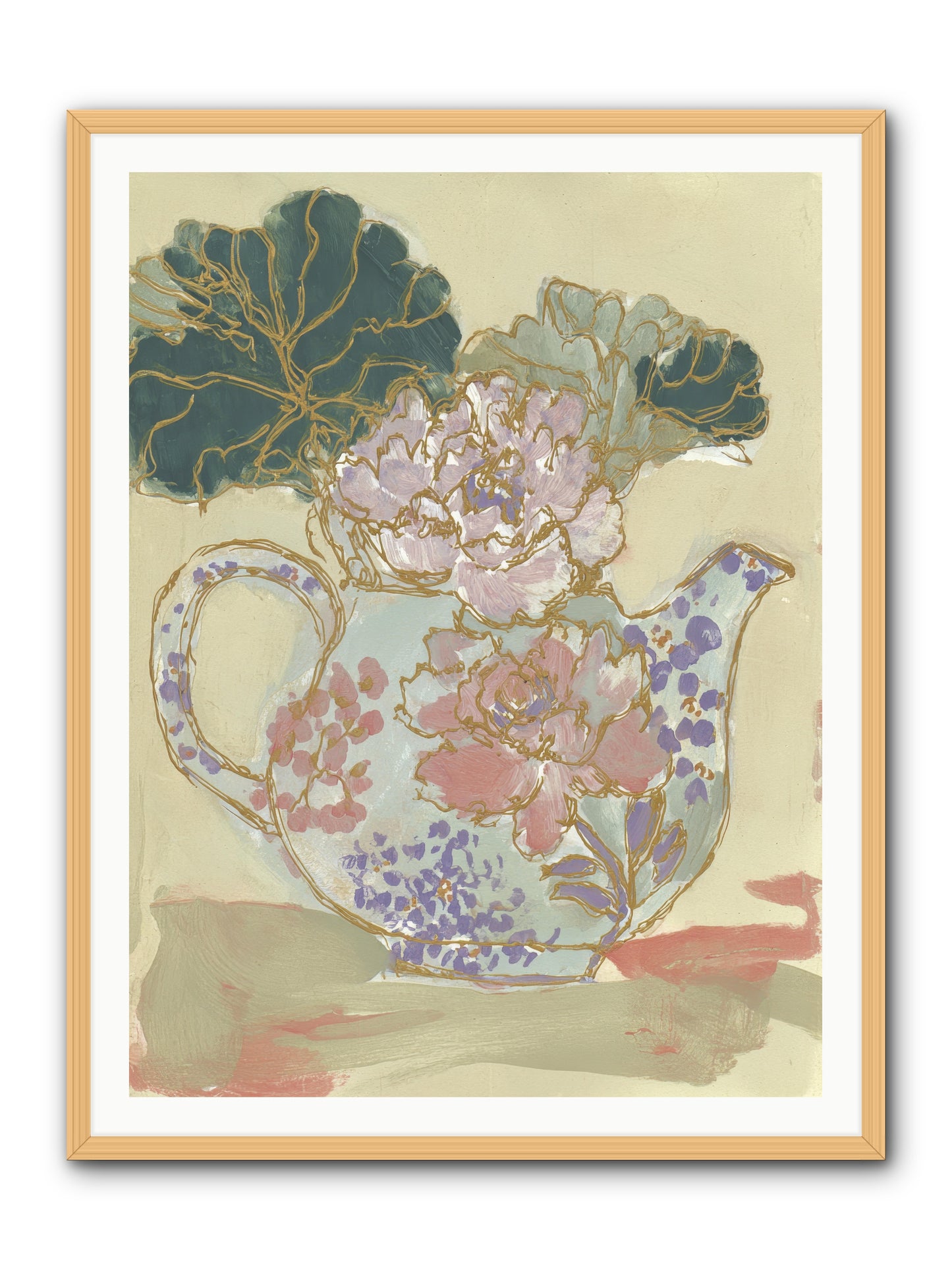 Garden Interludes No.1 -- Framed Print - Natural 36x48