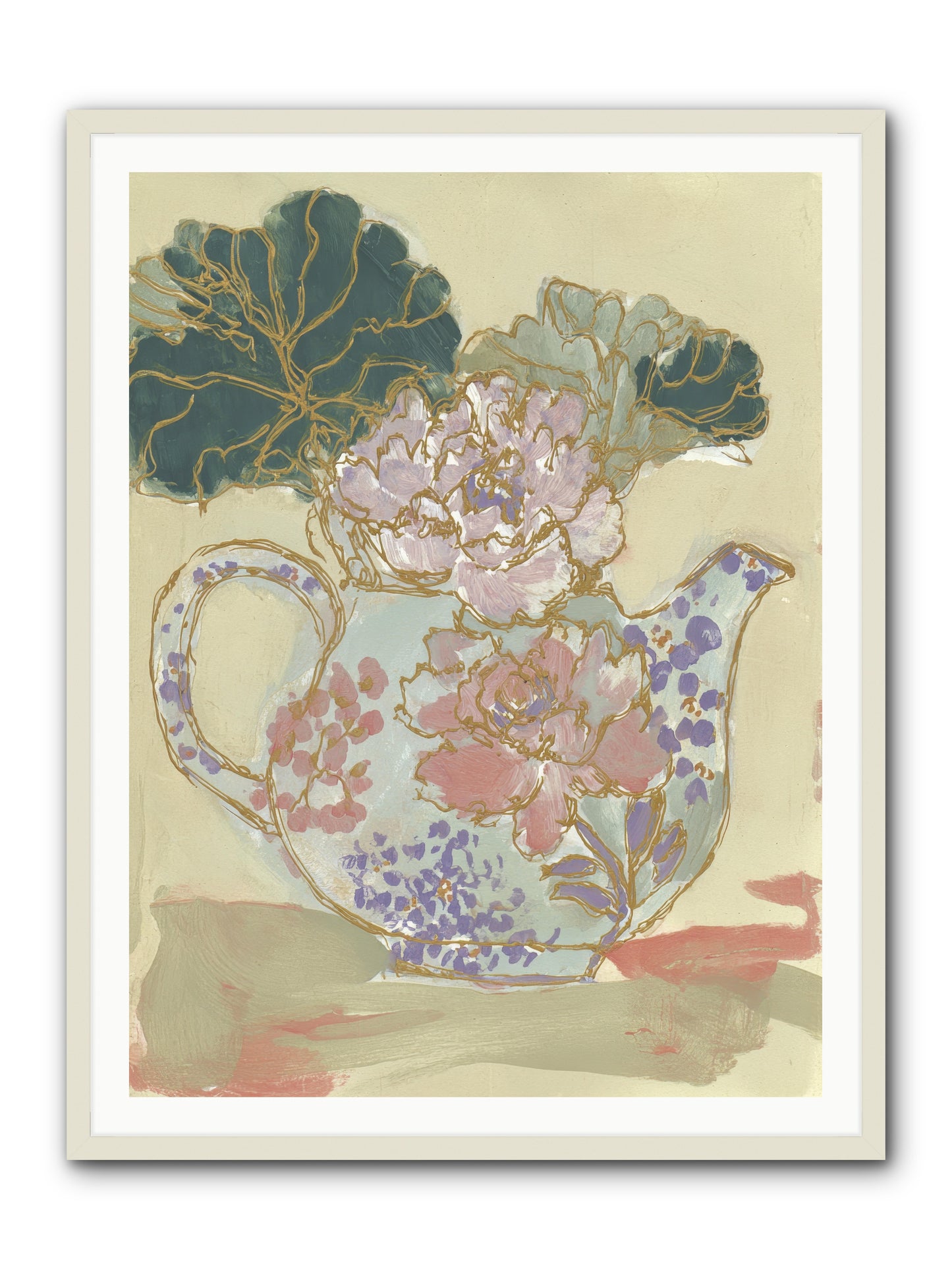 Garden Interludes No.1 -- Framed Print - White 36x48