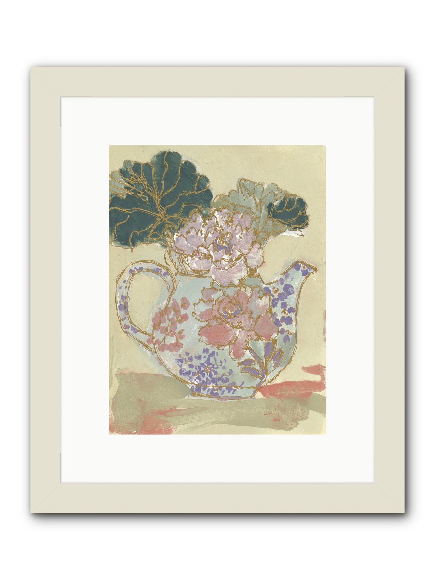 Garden Interludes No.1 -- Framed Print - White 9x12