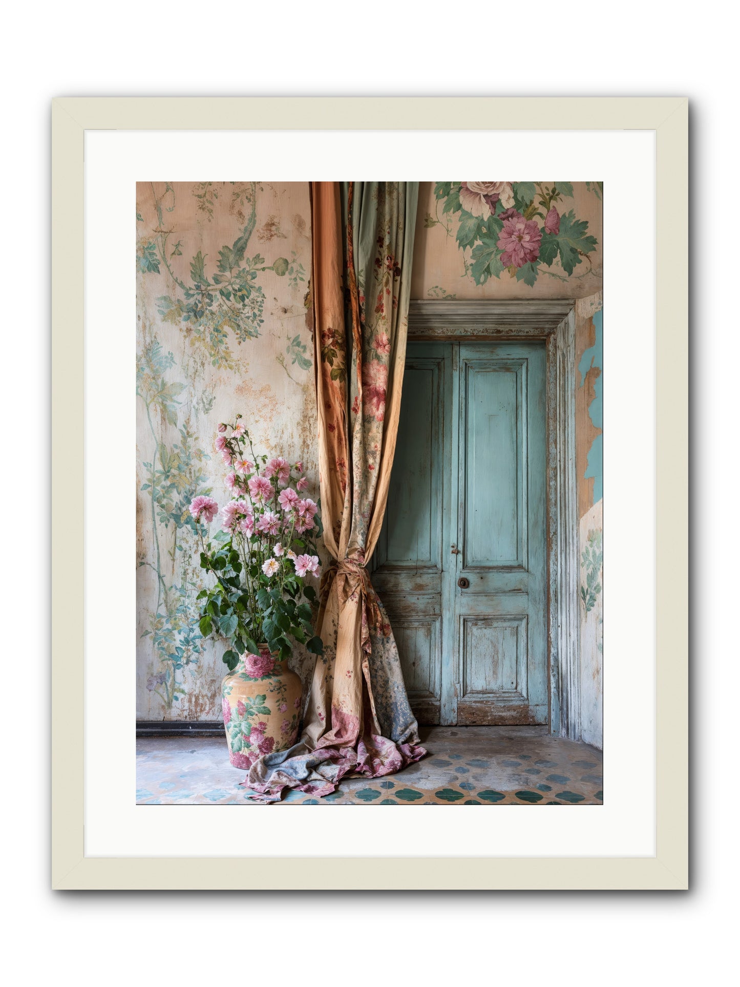 Garden Of Hidden Stars -- Framed Print - White 18x24
