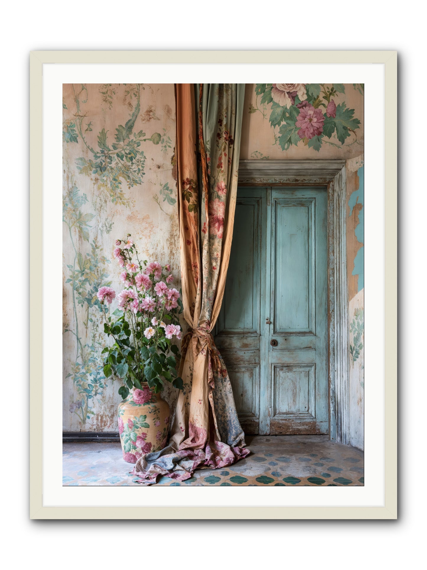 Garden Of Hidden Stars -- Framed Print - White 30x40