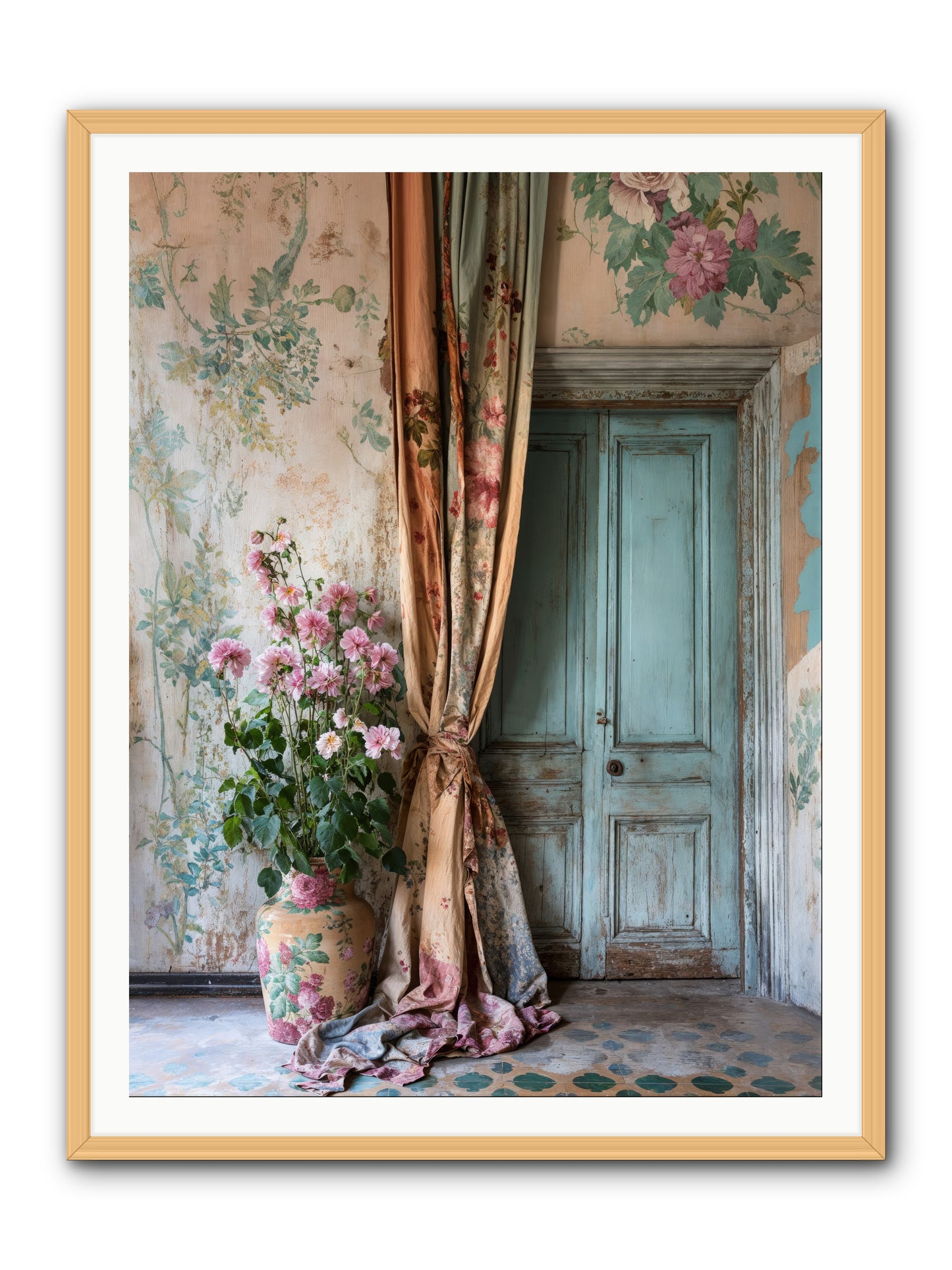 Garden Of Hidden Stars -- Framed Print - Natural 36x48