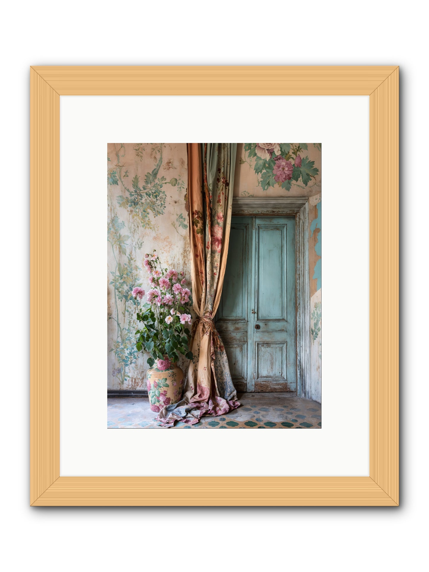 Garden Of Hidden Stars -- Framed Print - Natural 9x12