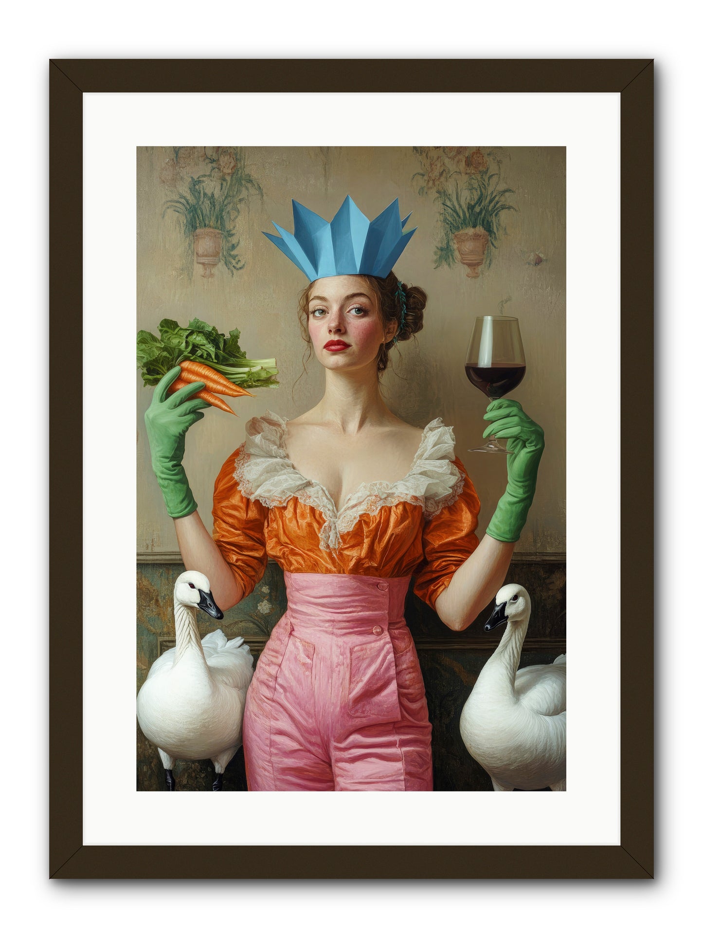 Garden Of Mad Delights -- Framed Print - Black 16x24