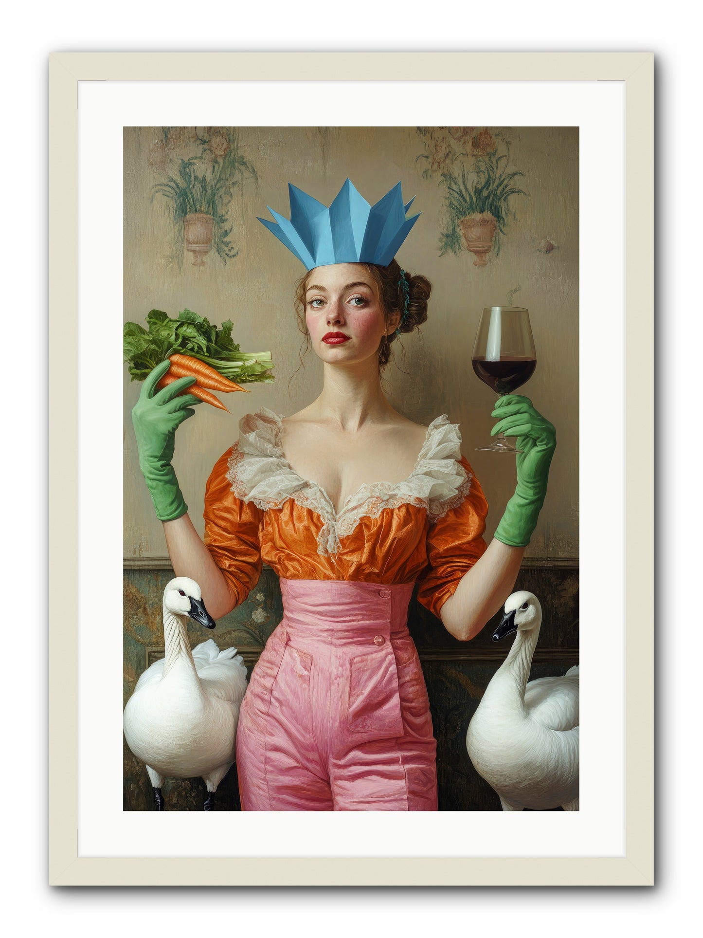 Garden Of Mad Delights -- Framed Print - White 20x30