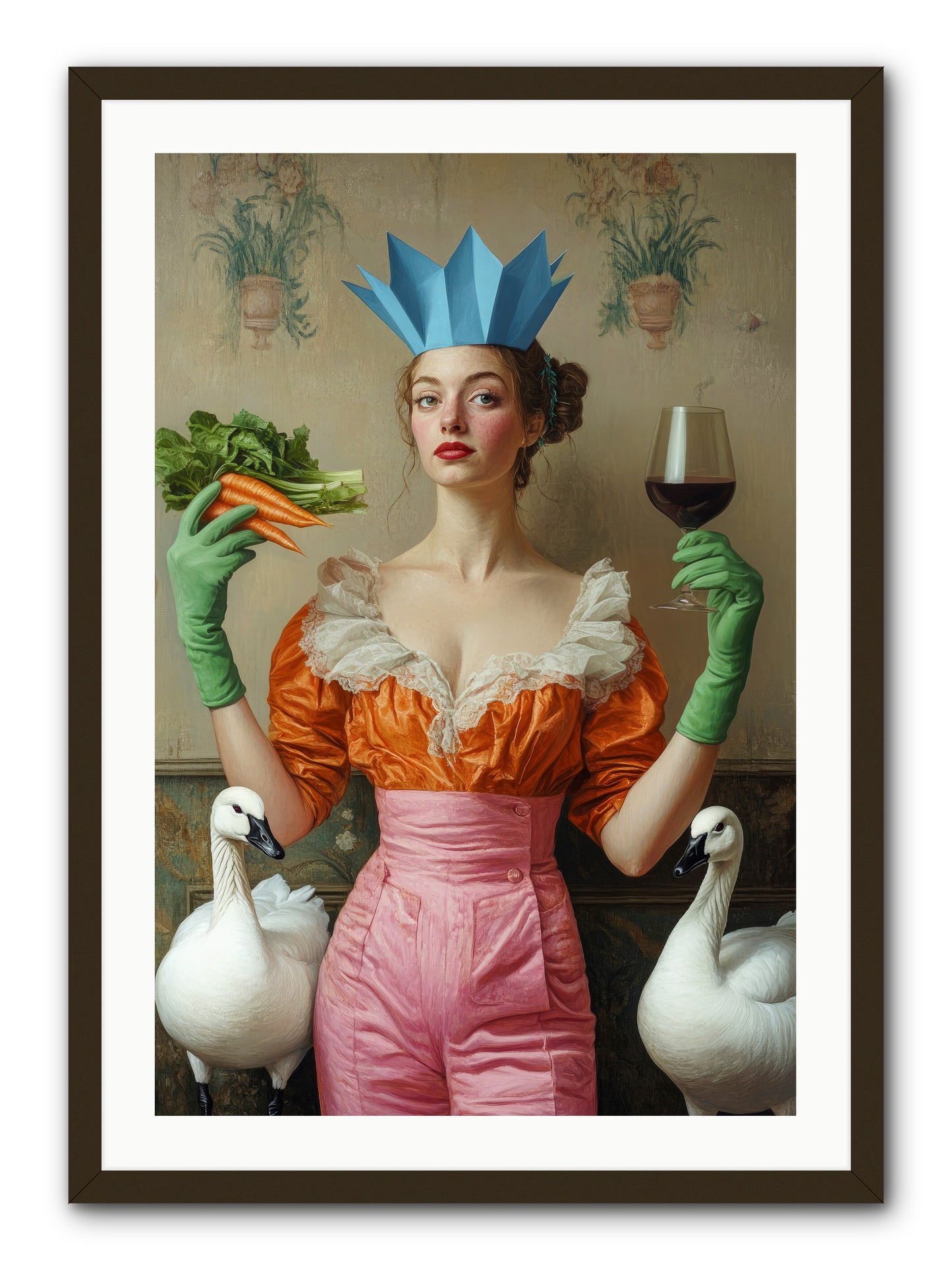 Garden Of Mad Delights -- Framed Print - Black 24x36
