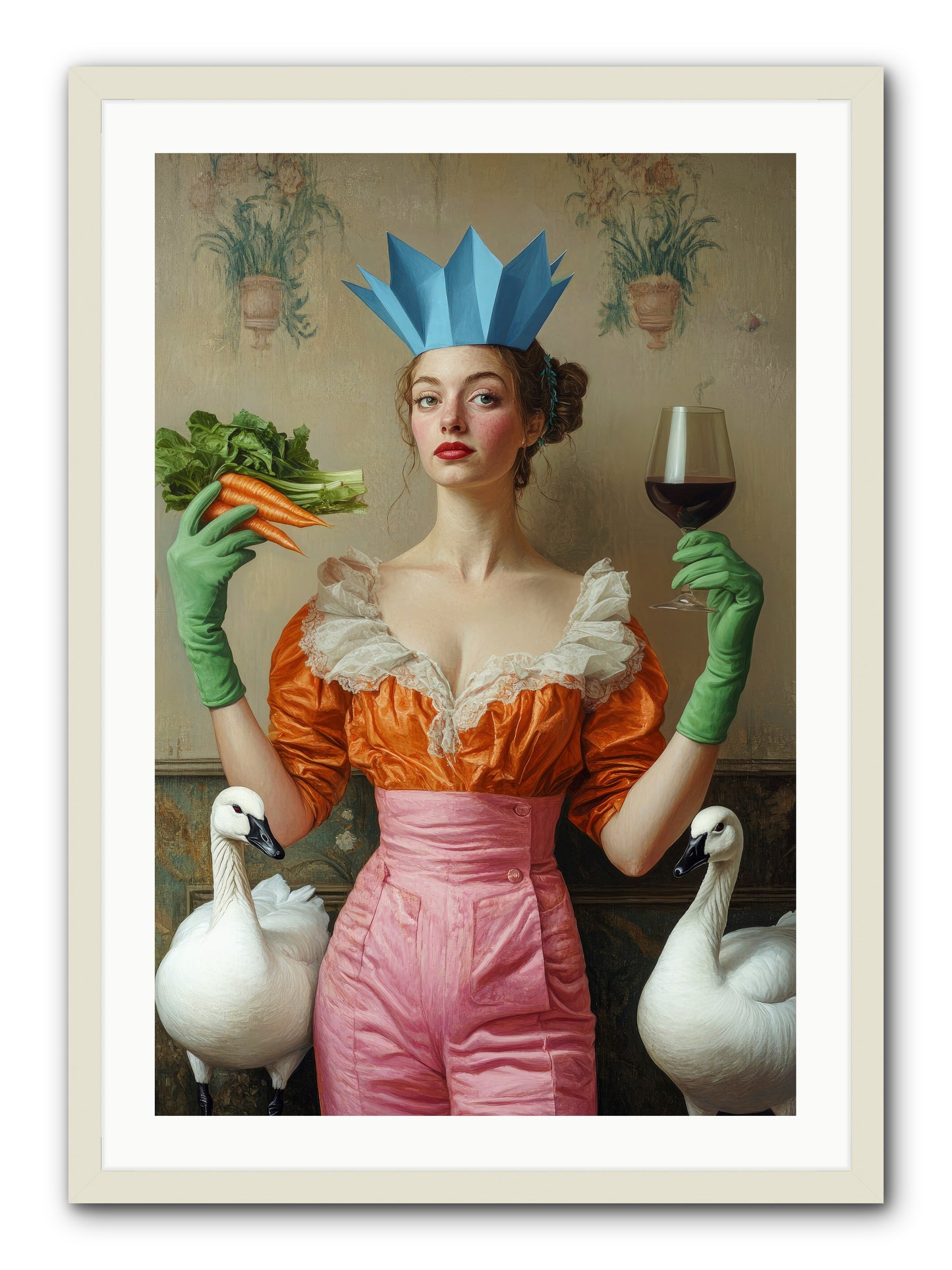 Garden Of Mad Delights -- Framed Print - White 24x36