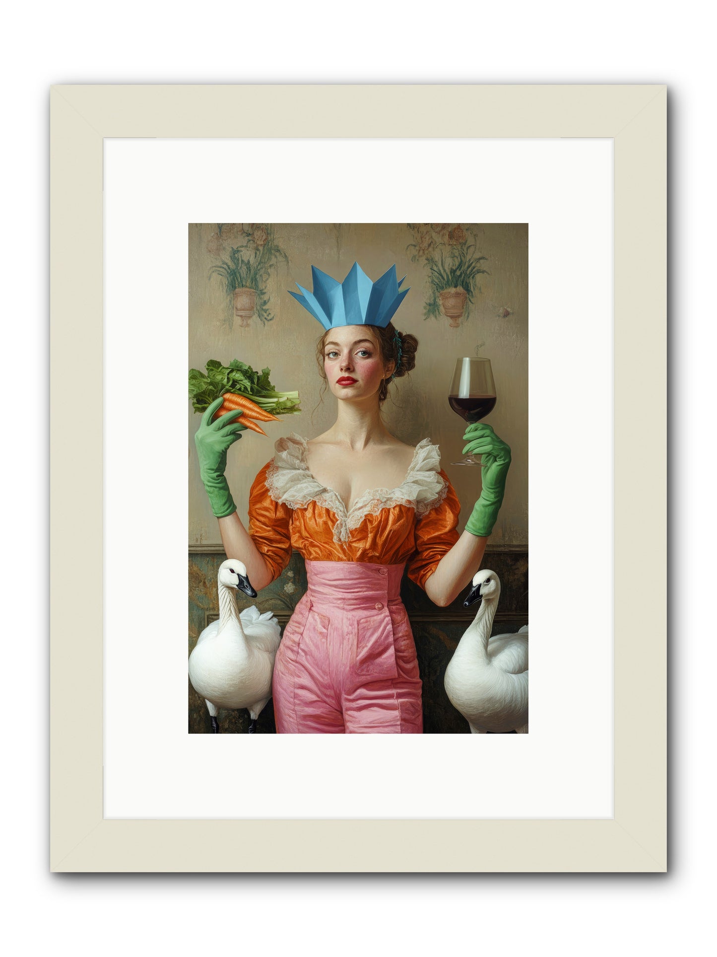 Garden Of Mad Delights -- Framed Print - White 8x12