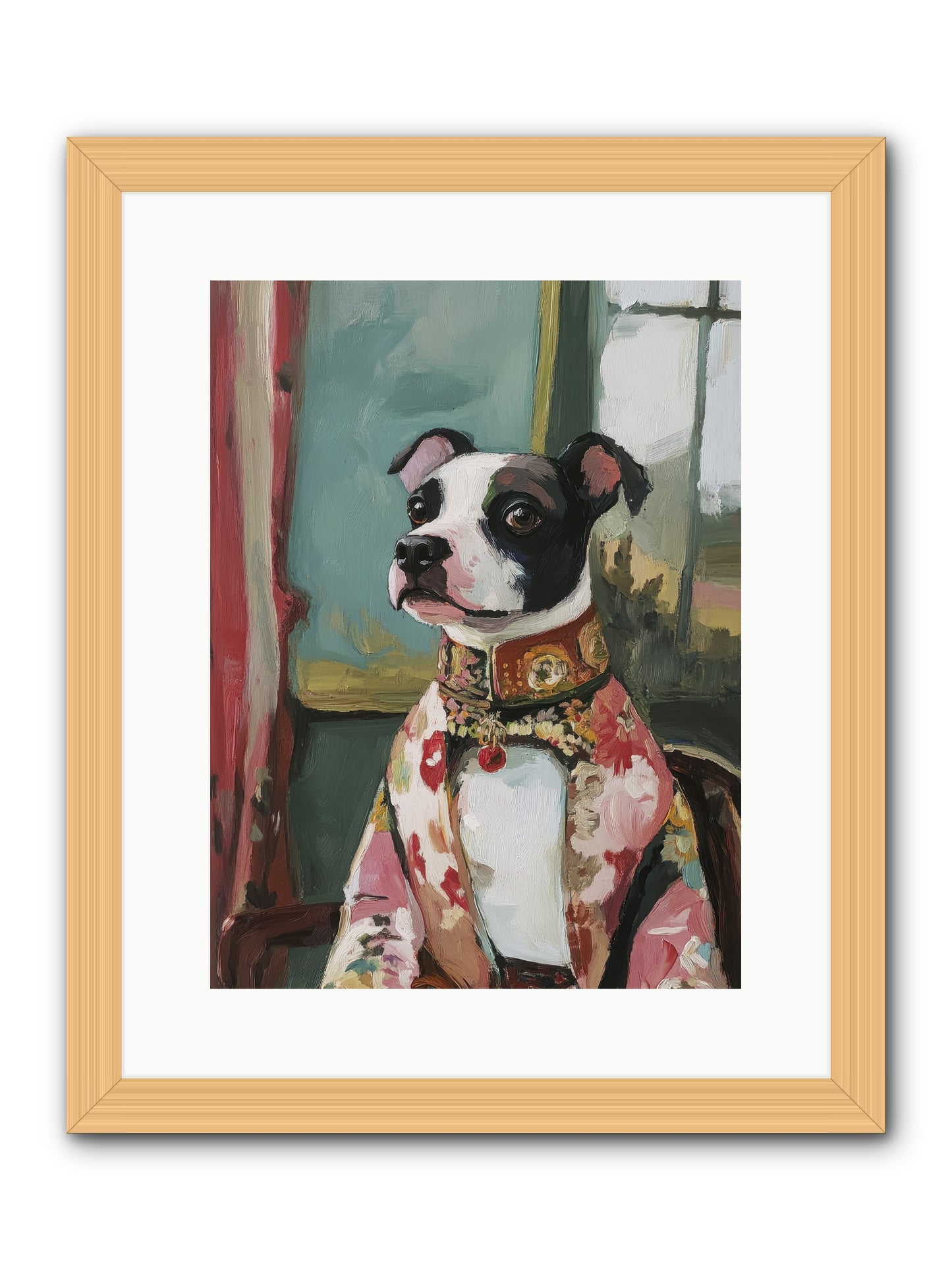 Garden Party Finery -- Framed Print - Natural 12x16
