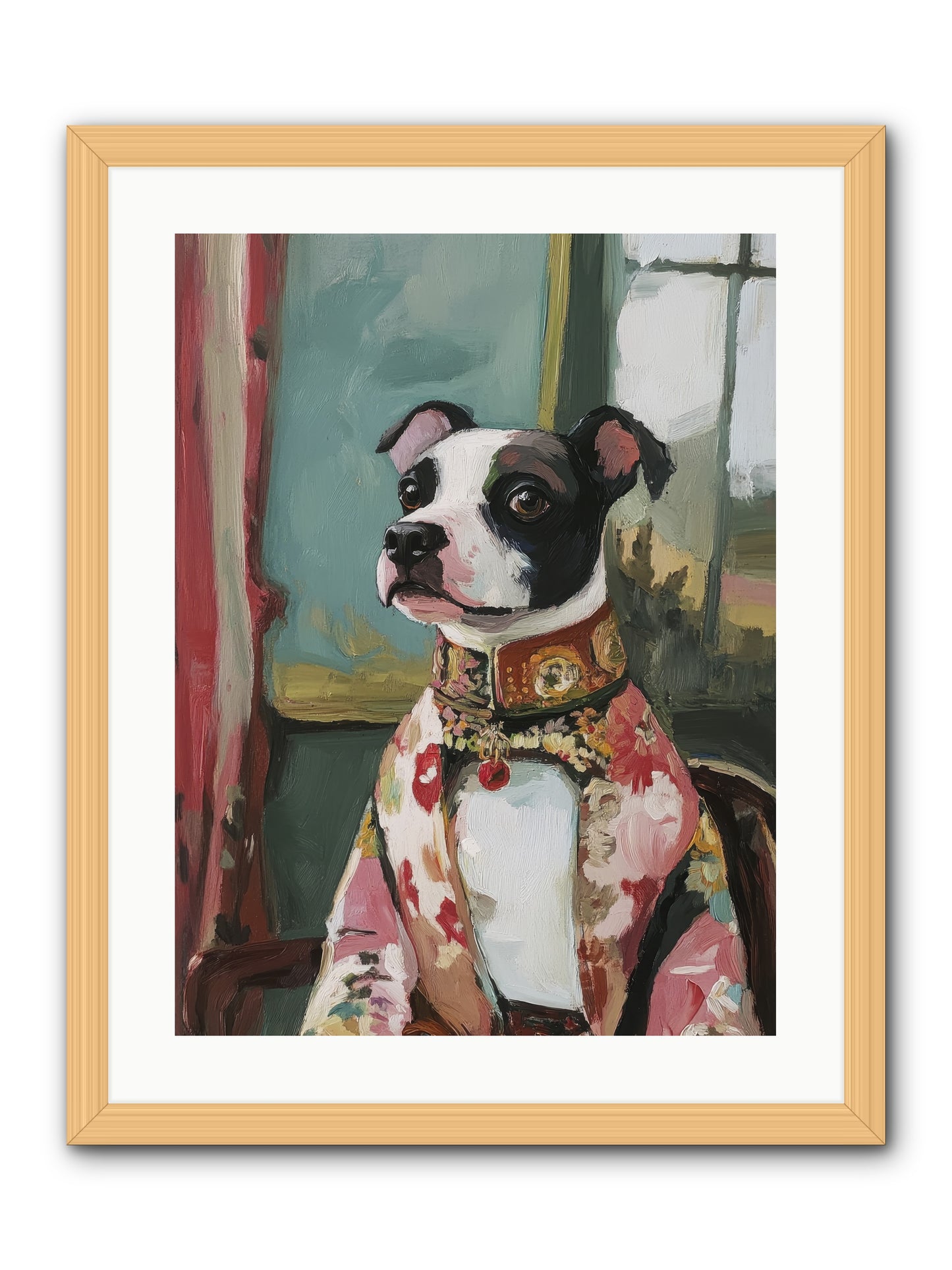 Garden Party Finery -- Framed Print - Natural 18x24