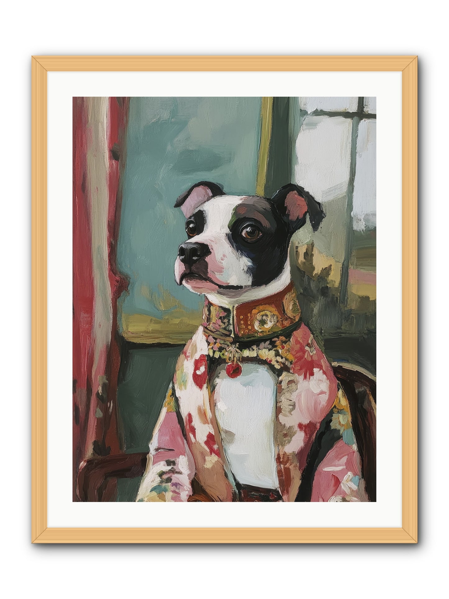 Garden Party Finery -- Framed Print - Natural 24x32