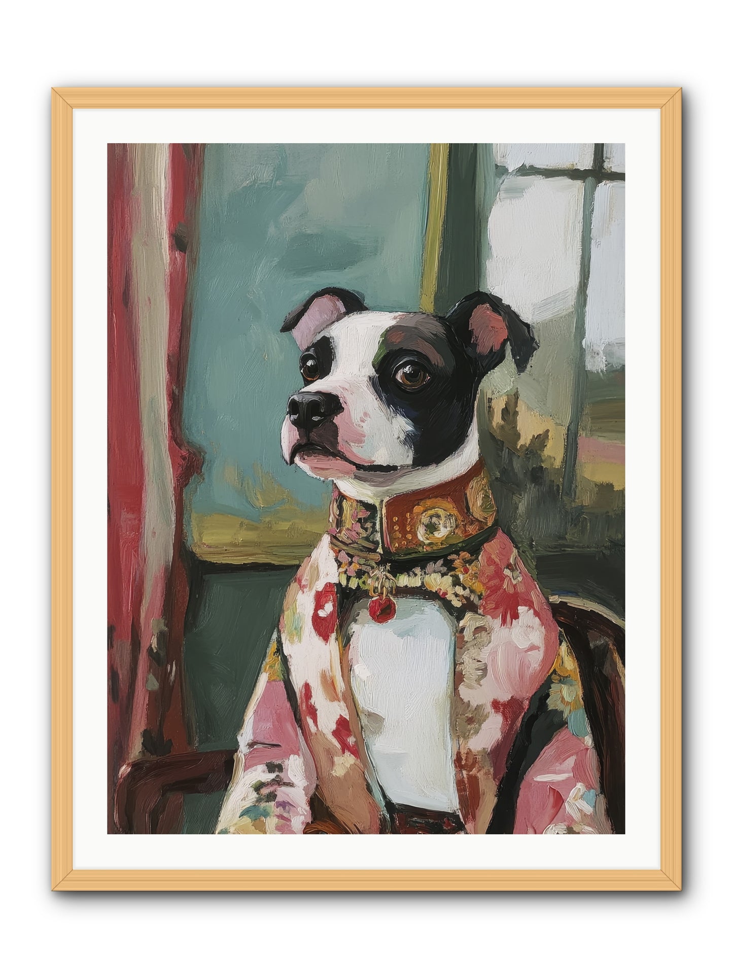 Garden Party Finery -- Framed Print - Natural 30x40