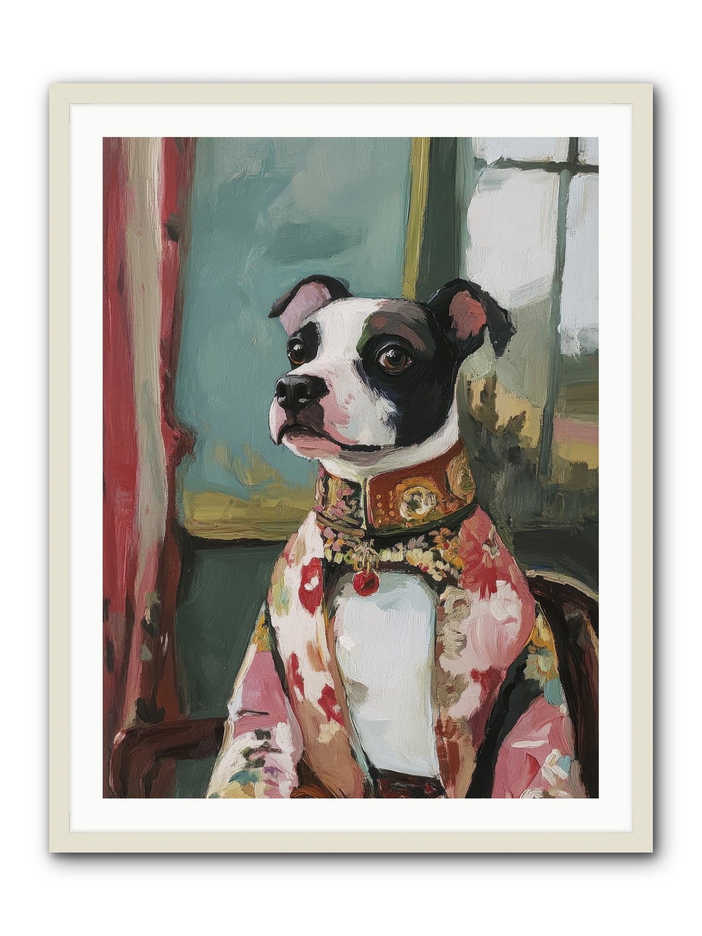 Garden Party Finery -- Framed Print - White 30x40