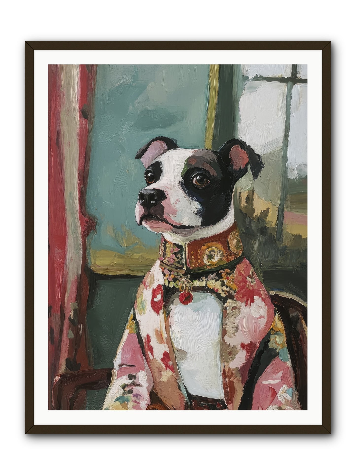 Garden Party Finery -- Framed Print - Black 36x48