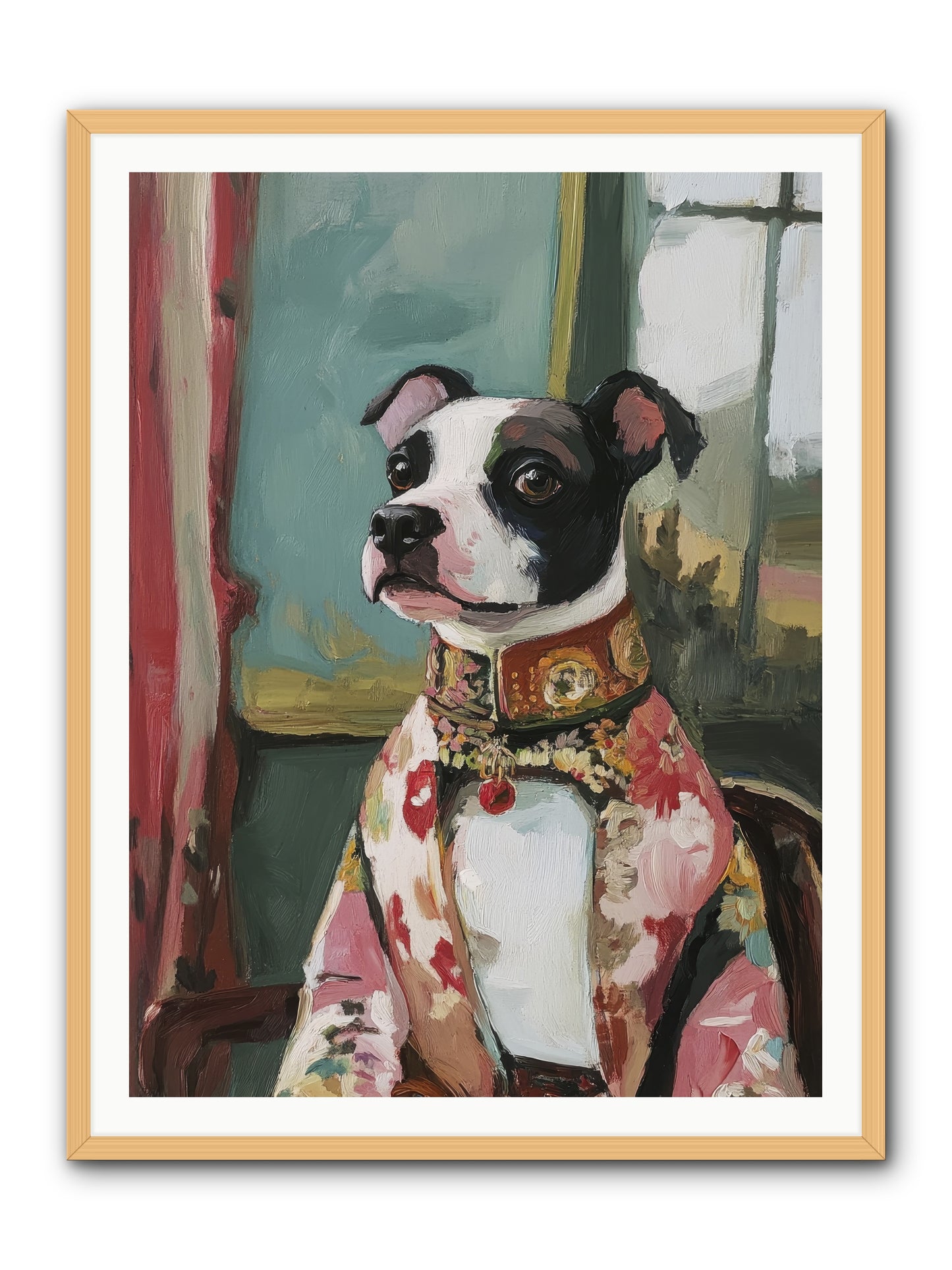 Garden Party Finery -- Framed Print - Natural 36x48