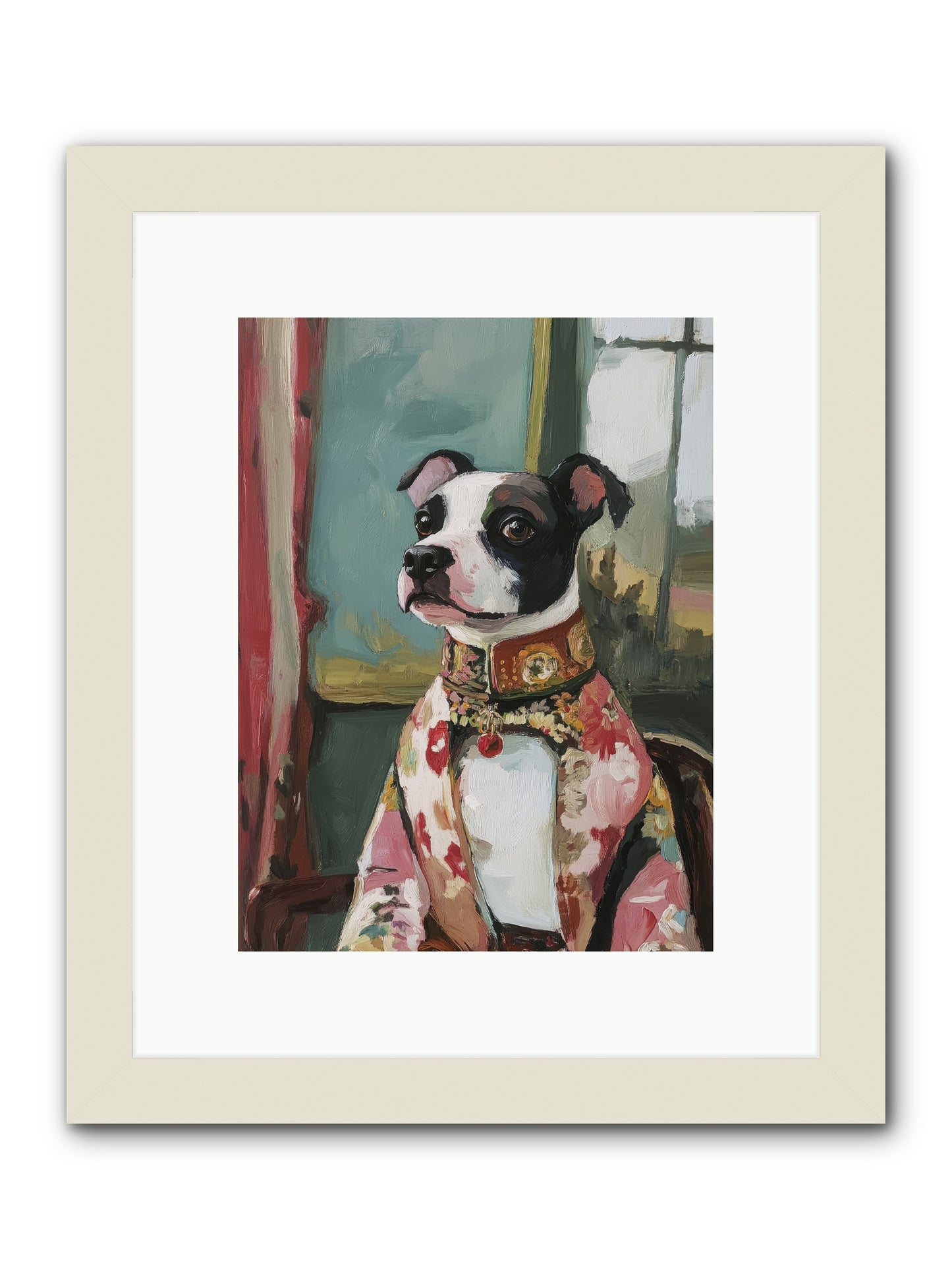 Garden Party Finery -- Framed Print - White 9x12