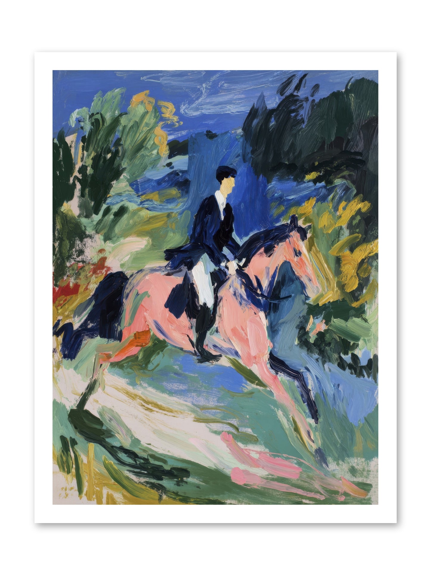 Garden Path Gallop -- Paper Print 18x24