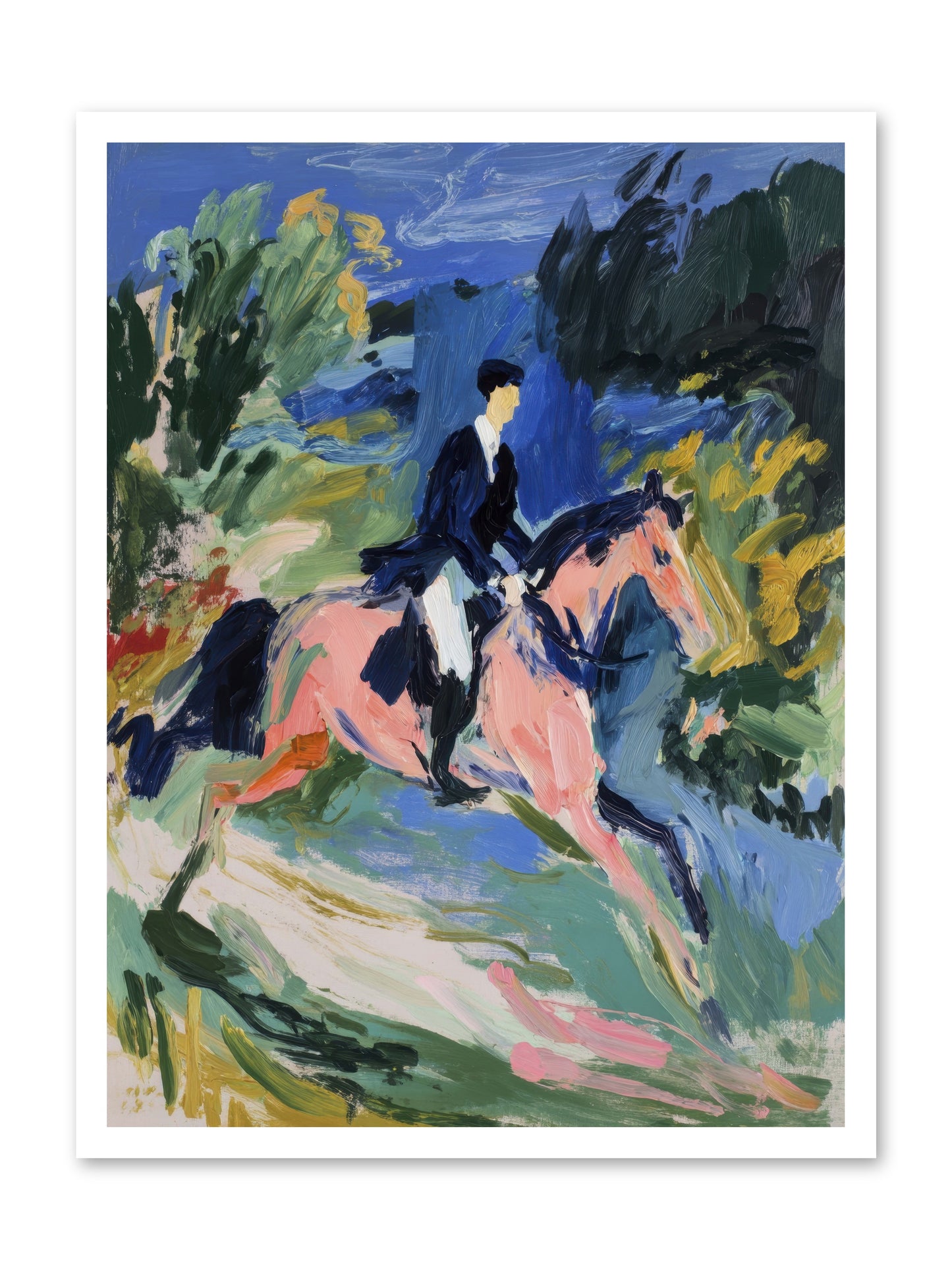 Garden Path Gallop -- Paper Print 24x32