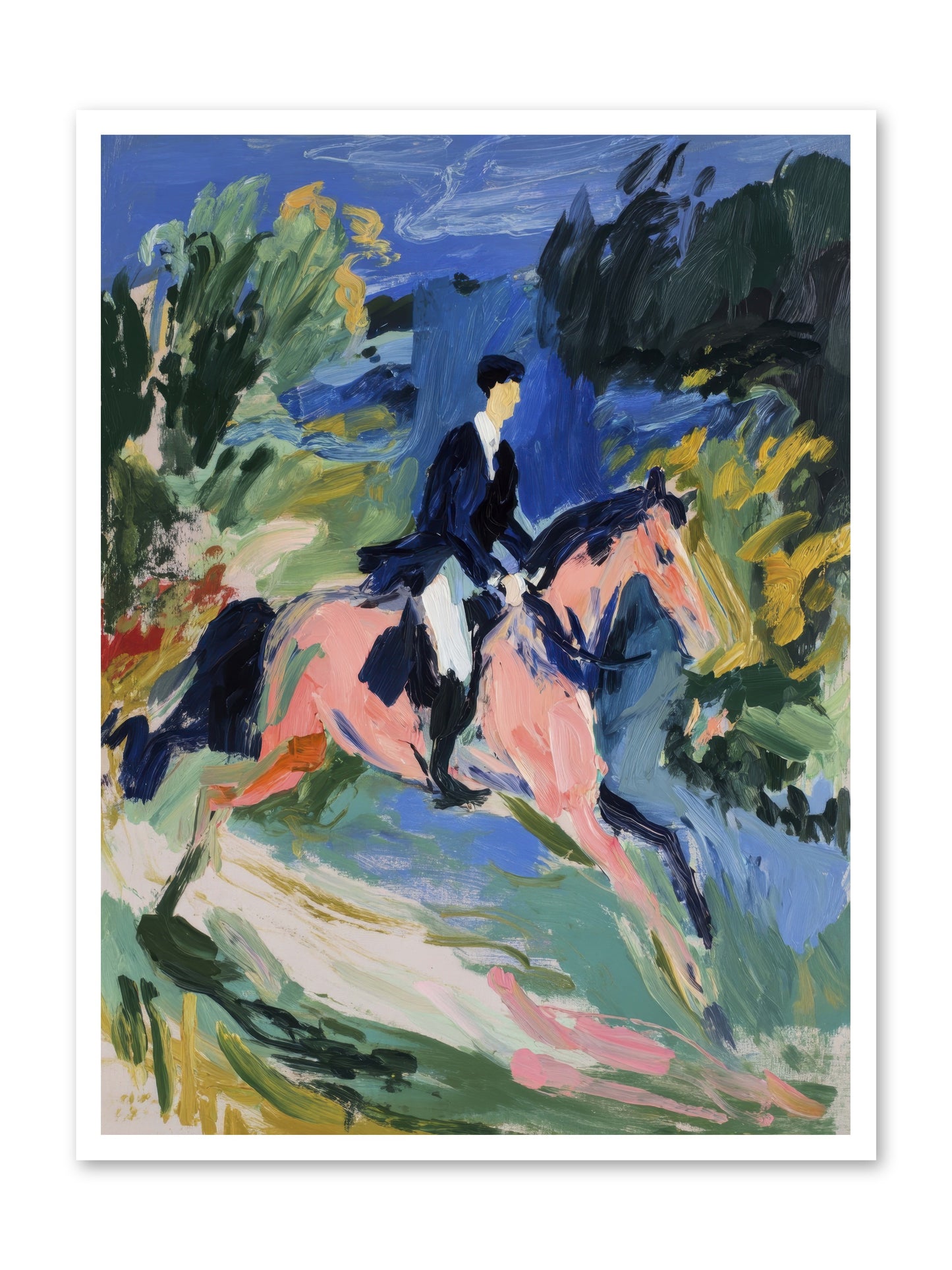Garden Path Gallop -- Paper Print 30x40