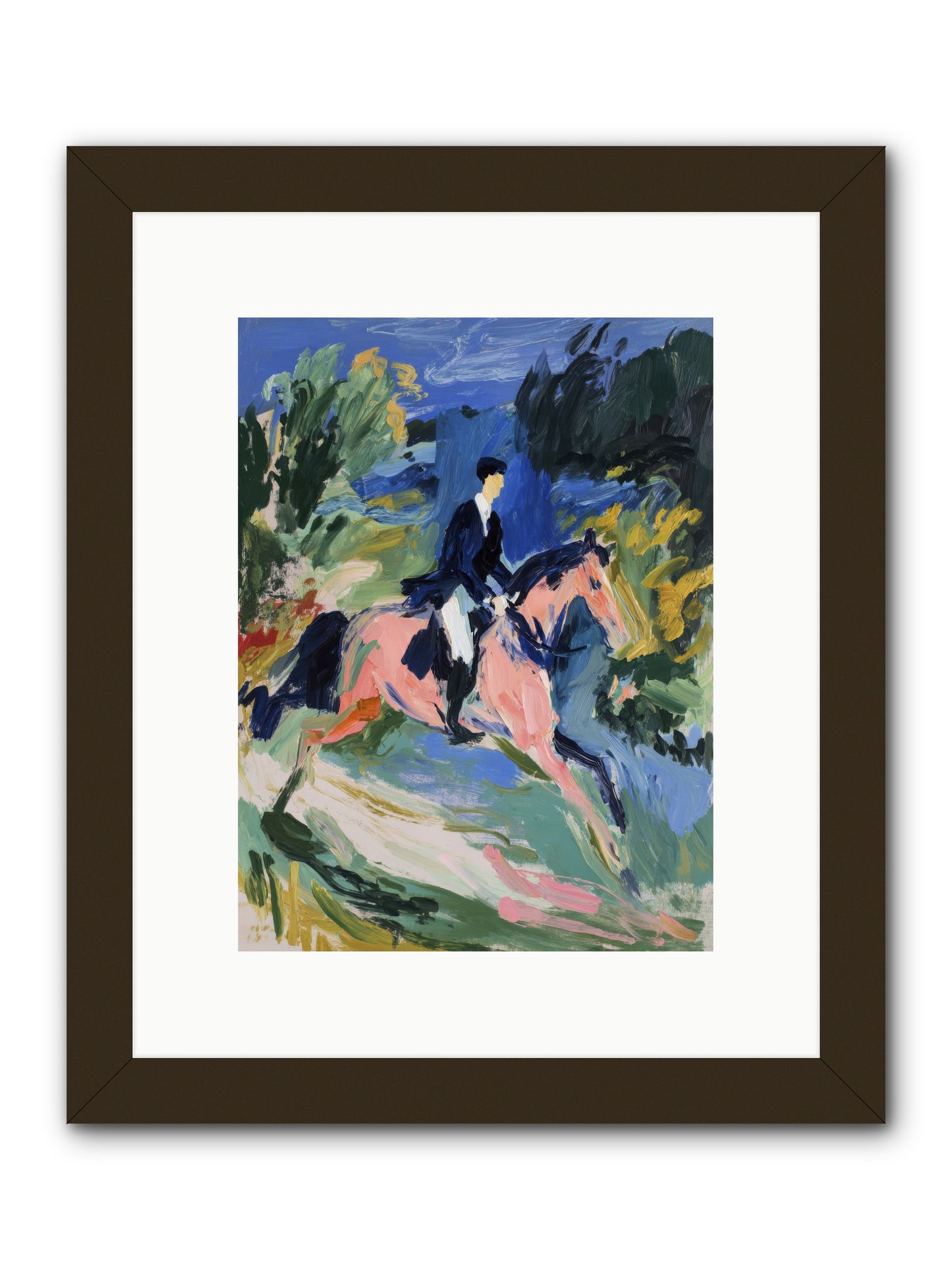 Garden Path Gallop -- Framed Print - Black 9x12