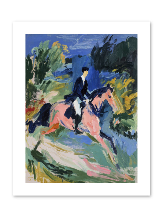 Garden Path Gallop -- Paper Print 9x12