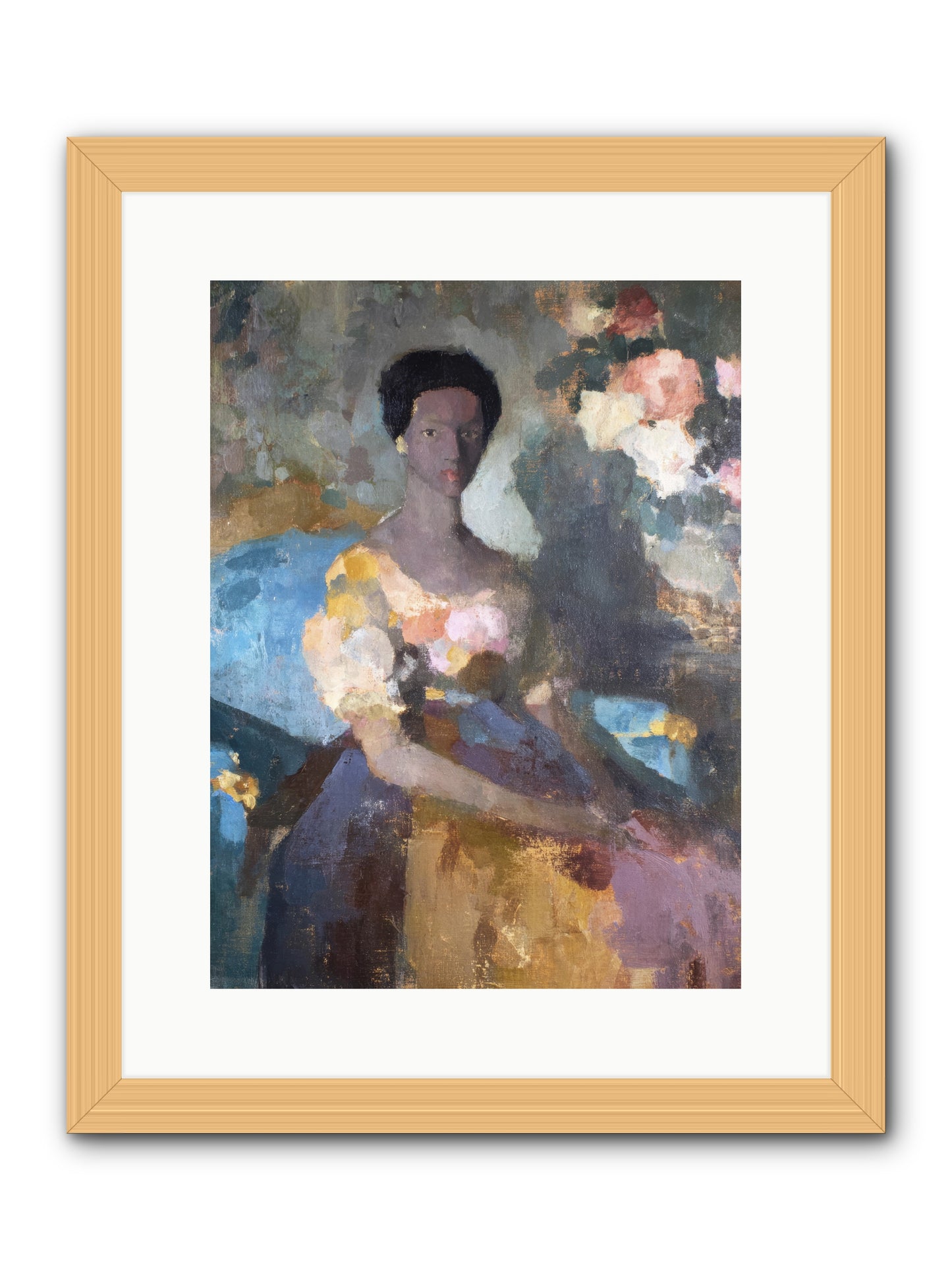 Garden Suite on Rue Amour -- Framed Print - Natural 12x16